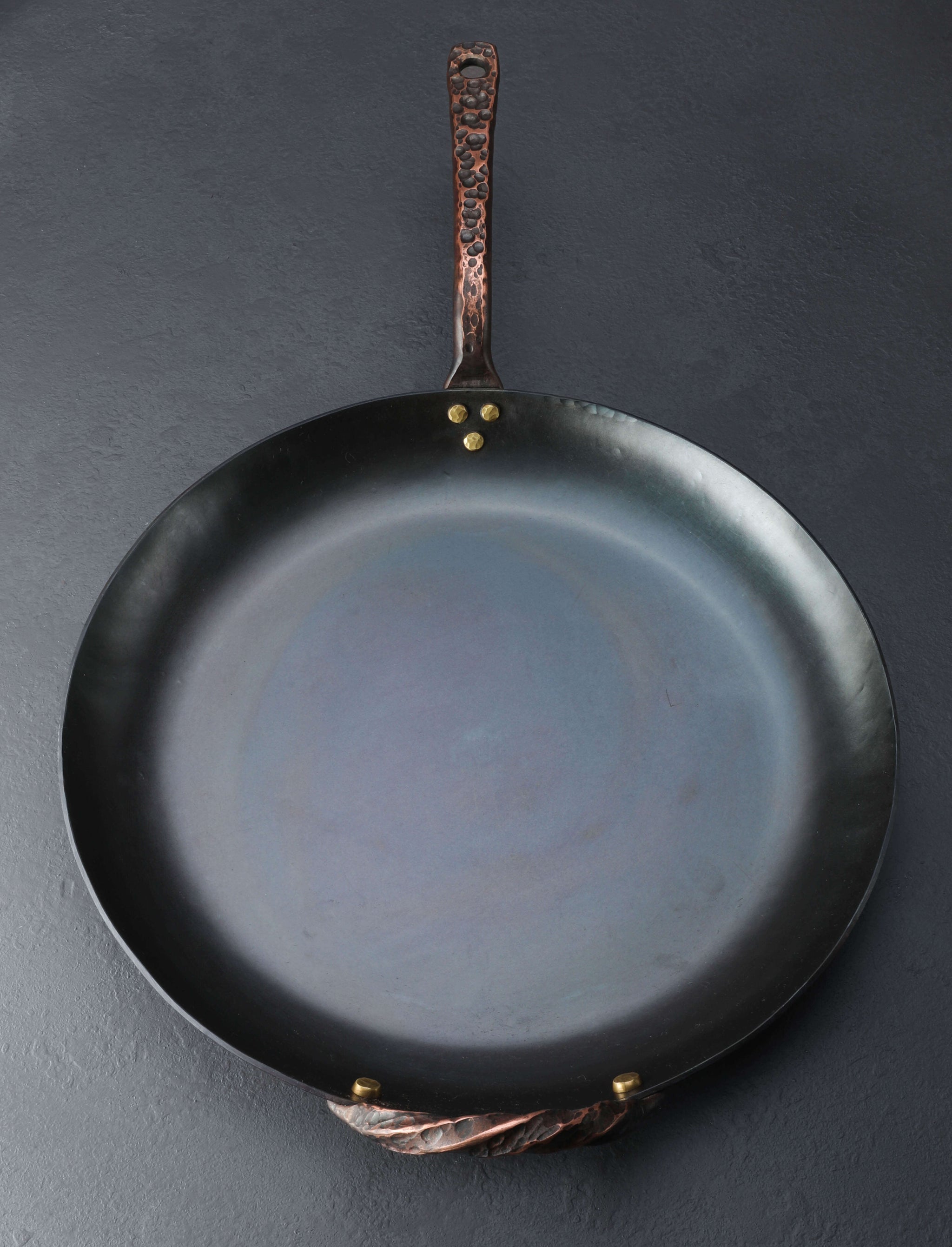 12 Round Carbon Steel Skillet - Hand Forged