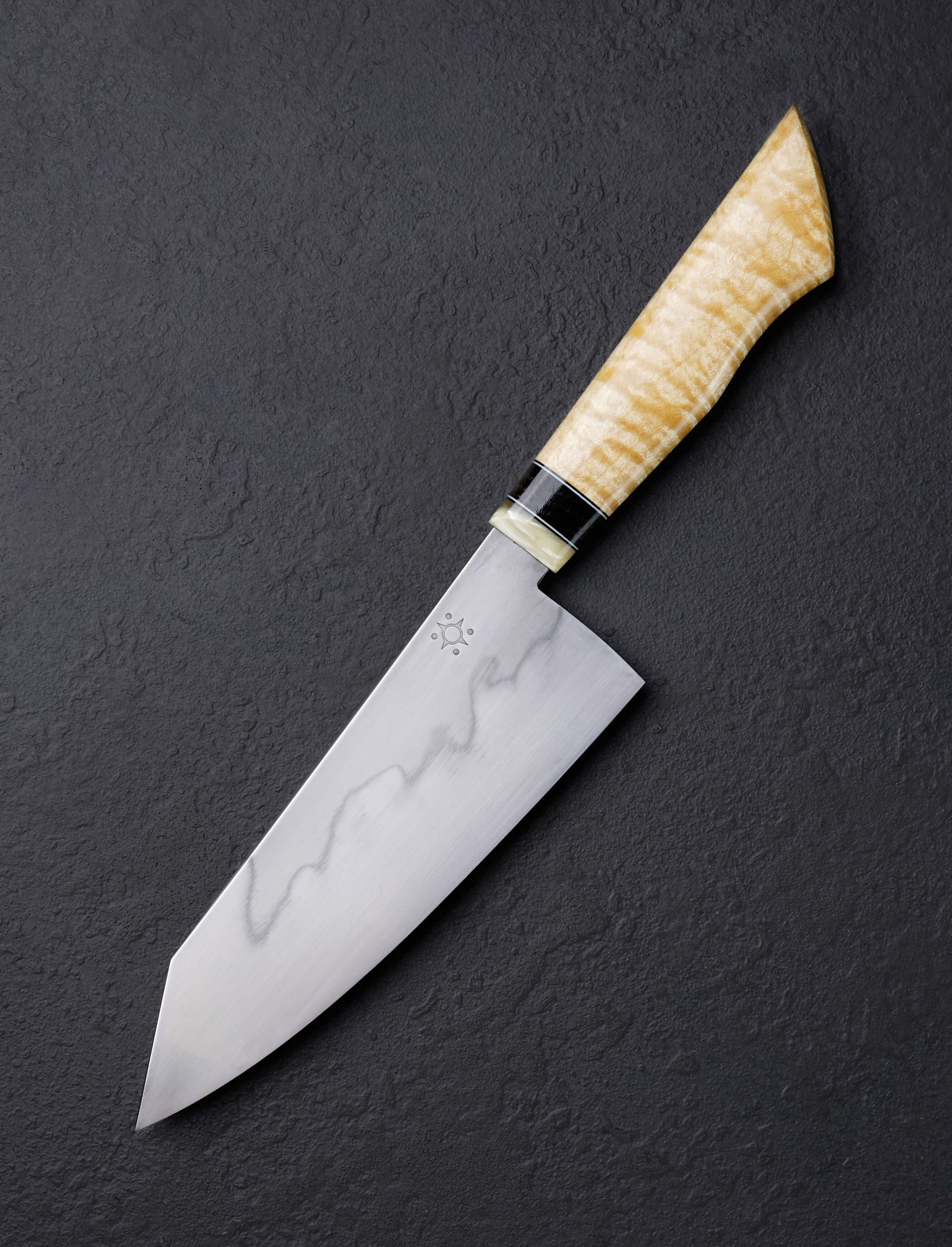 Emiliano Carrillo Quilted Maple Honyaki Santoku 163mm