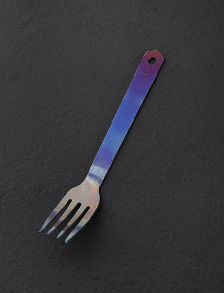 Anodized Titanium Fork | Eatingtools.com