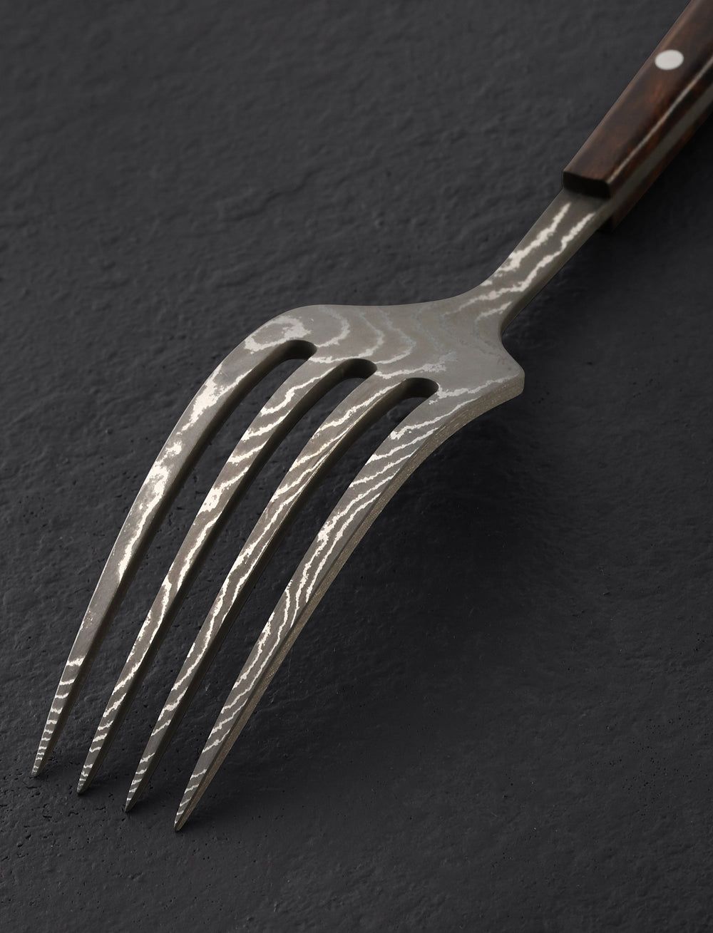 Jürgen Schanz - Germany Forks & Spoons Ironwood Damascus Cutlery Set