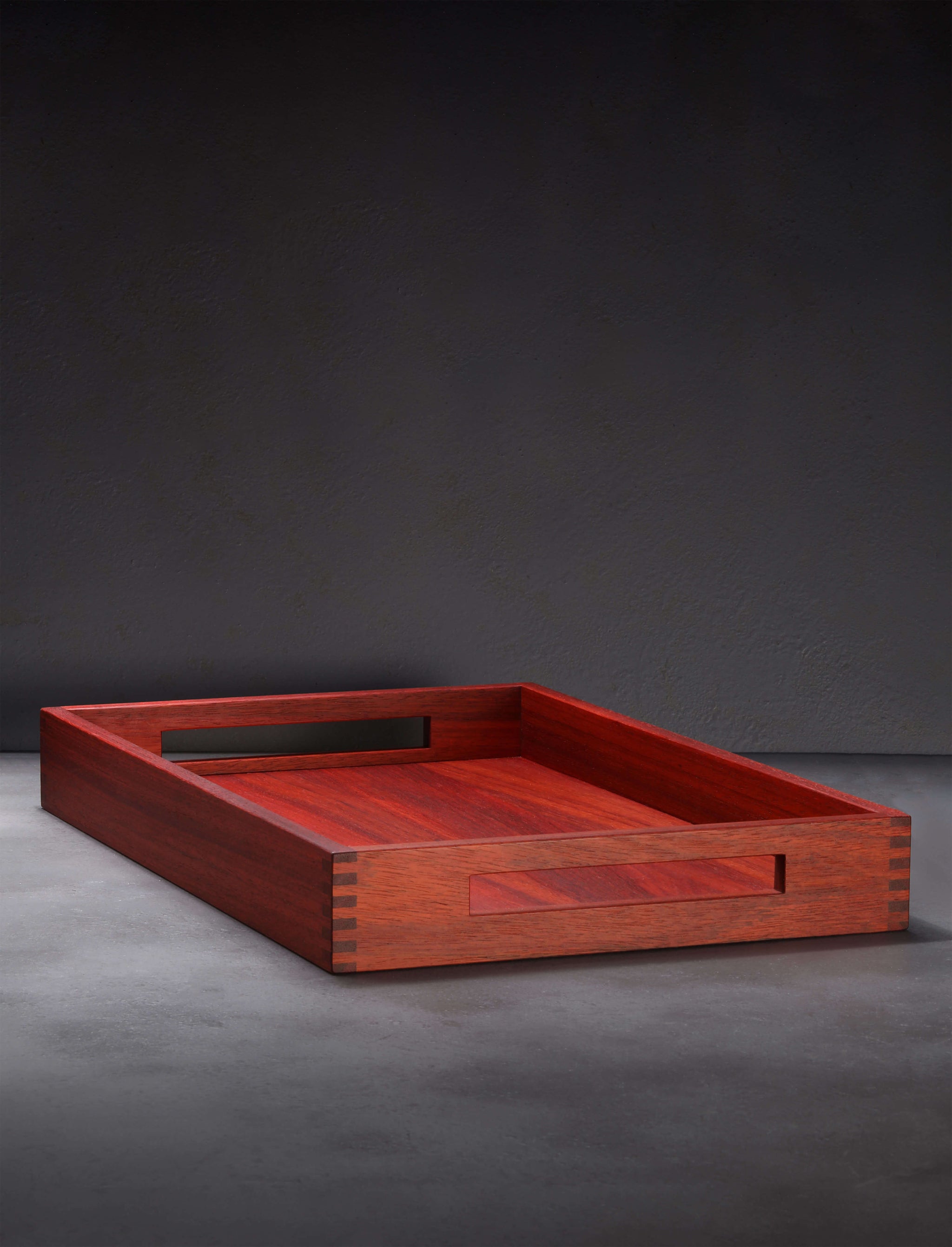 José Regueiro - Michigan Padauk Rectangle Solid Wood Tray