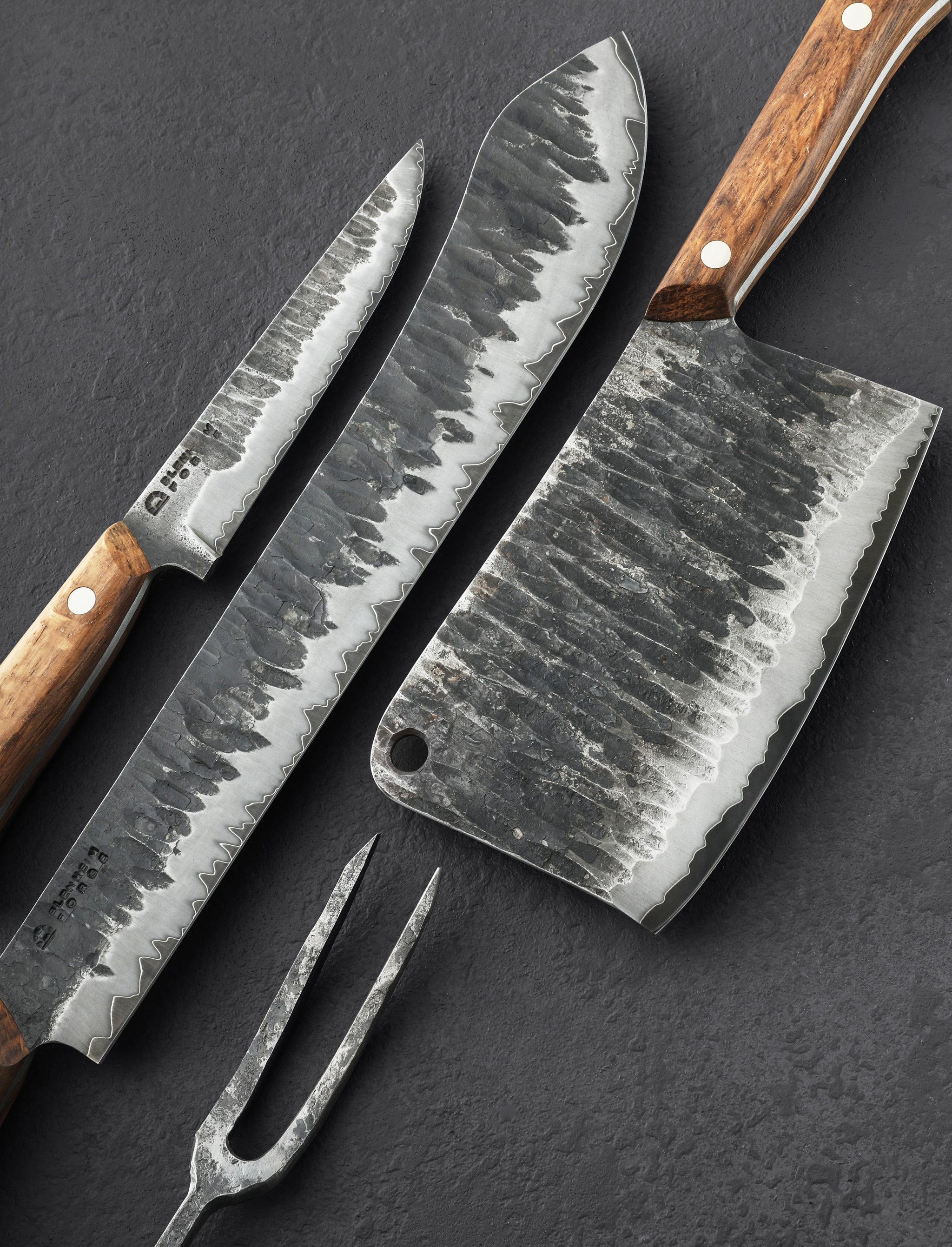Custom Handforged Damascus Steel Chef Knives Set Bbq Knife S