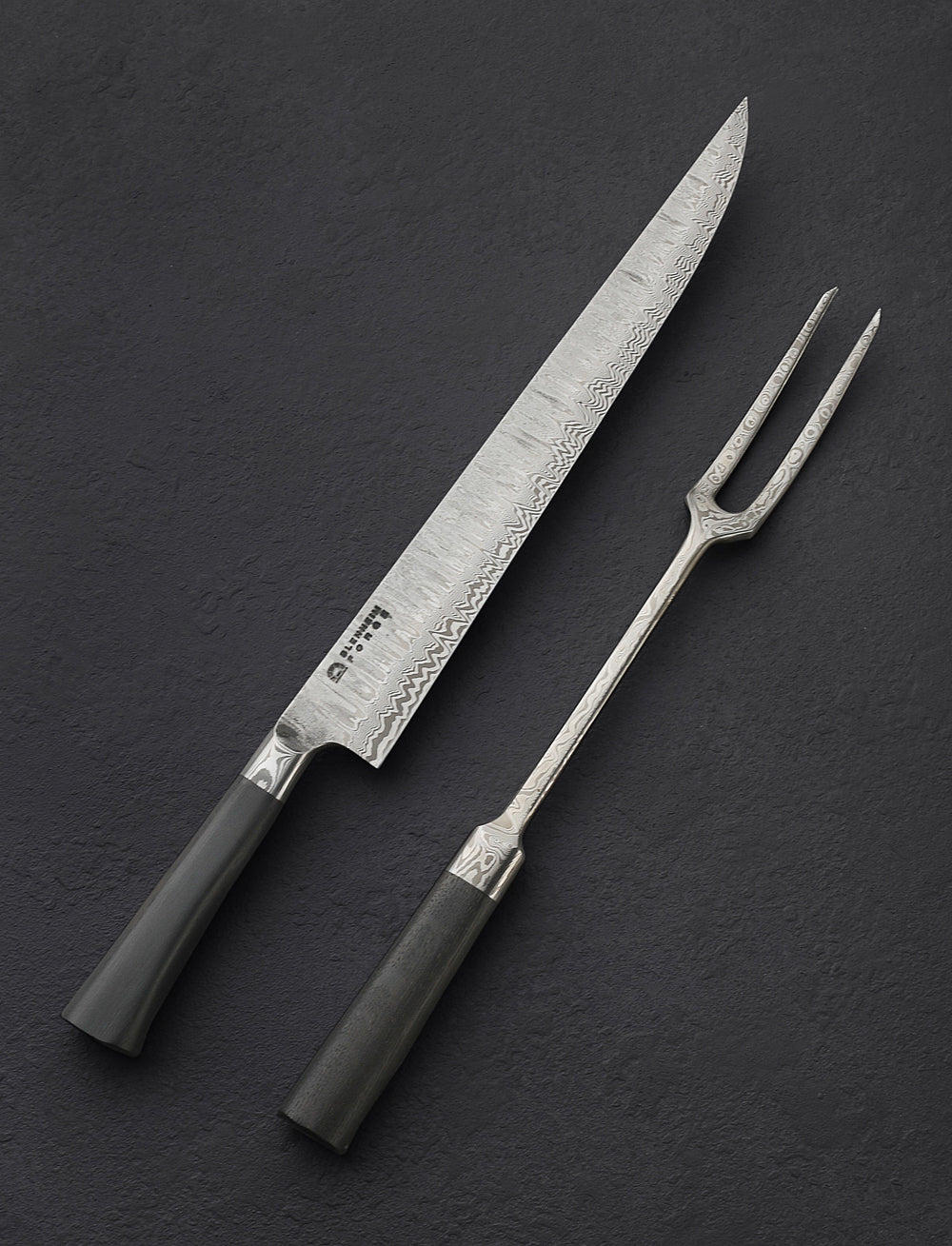 Blenheim Forge - London Knife Sets Blenheim Damascus Carving Set