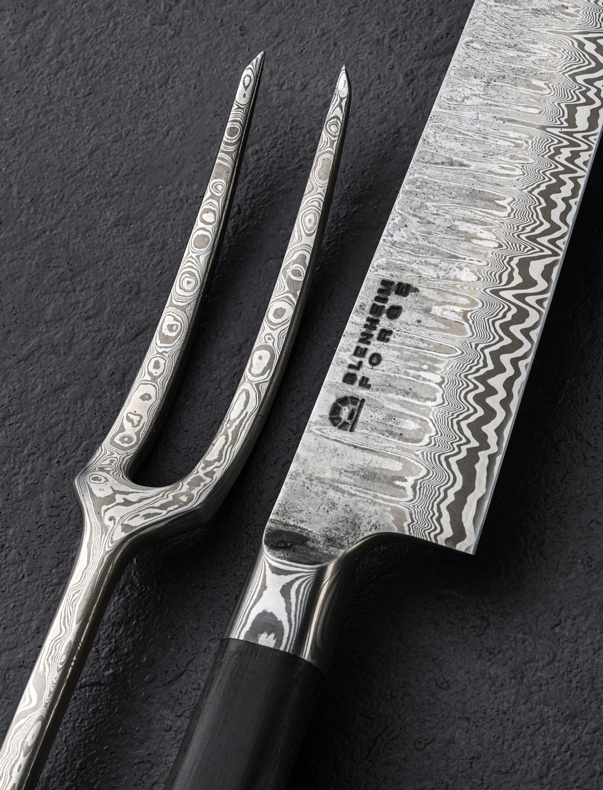 Blenheim Forge - London Knife Sets Blenheim Damascus Carving Set