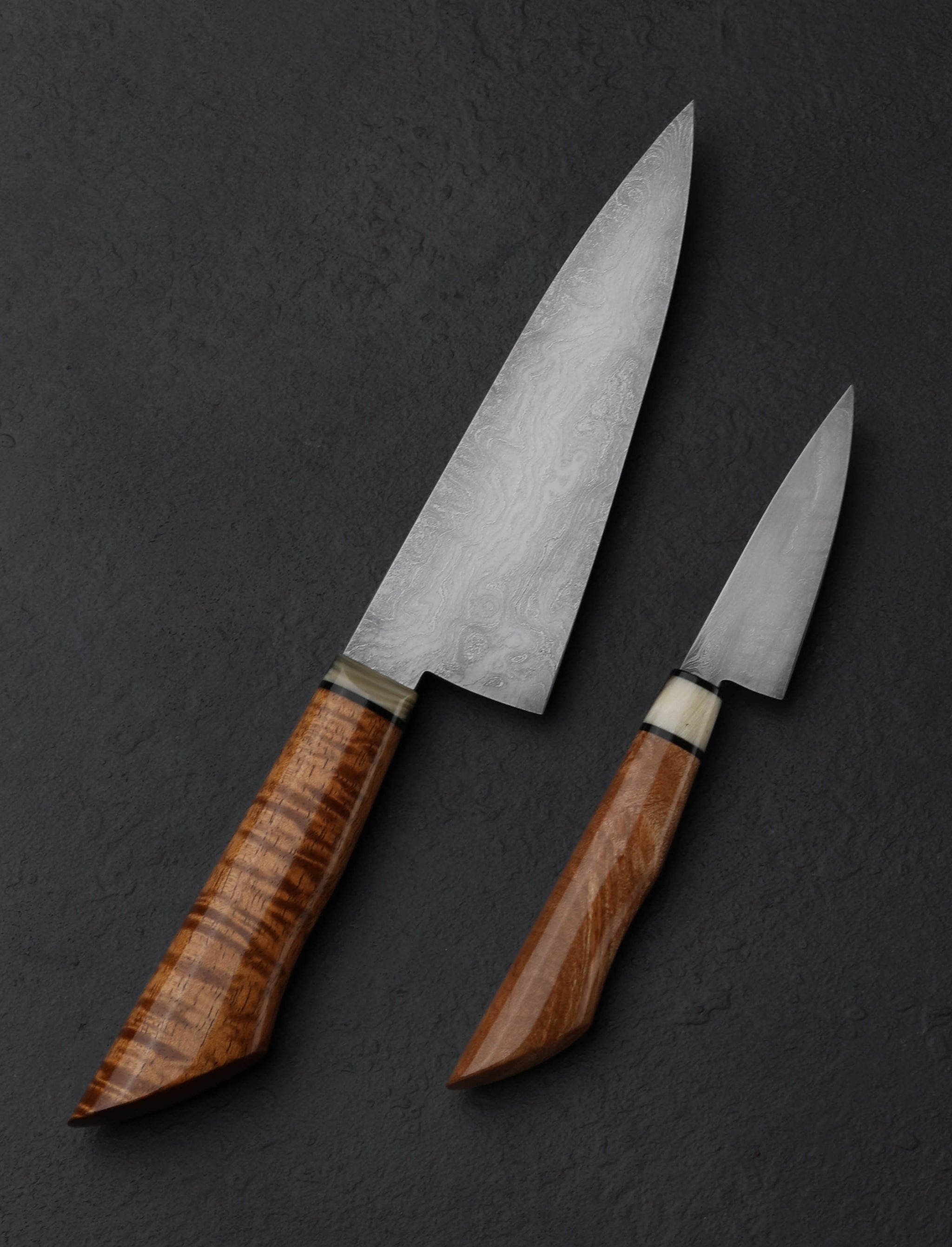 Emiliano Carrillo - New Jersey Knife Sets Horn & Burl Damascus Chef’s Set