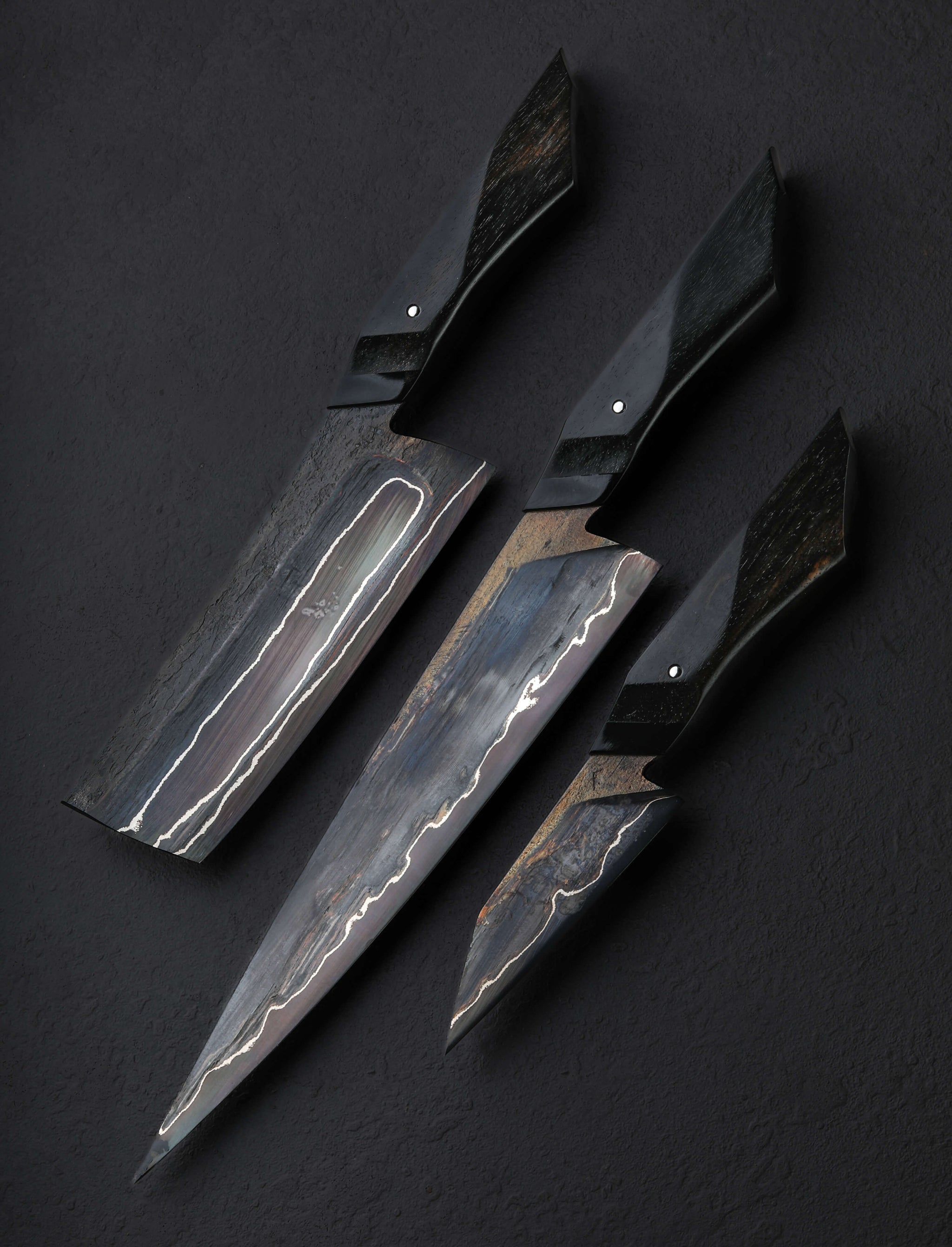 Korben Bloomfield - United Kingdom Knife Sets Ebony Wrought Chef's Set