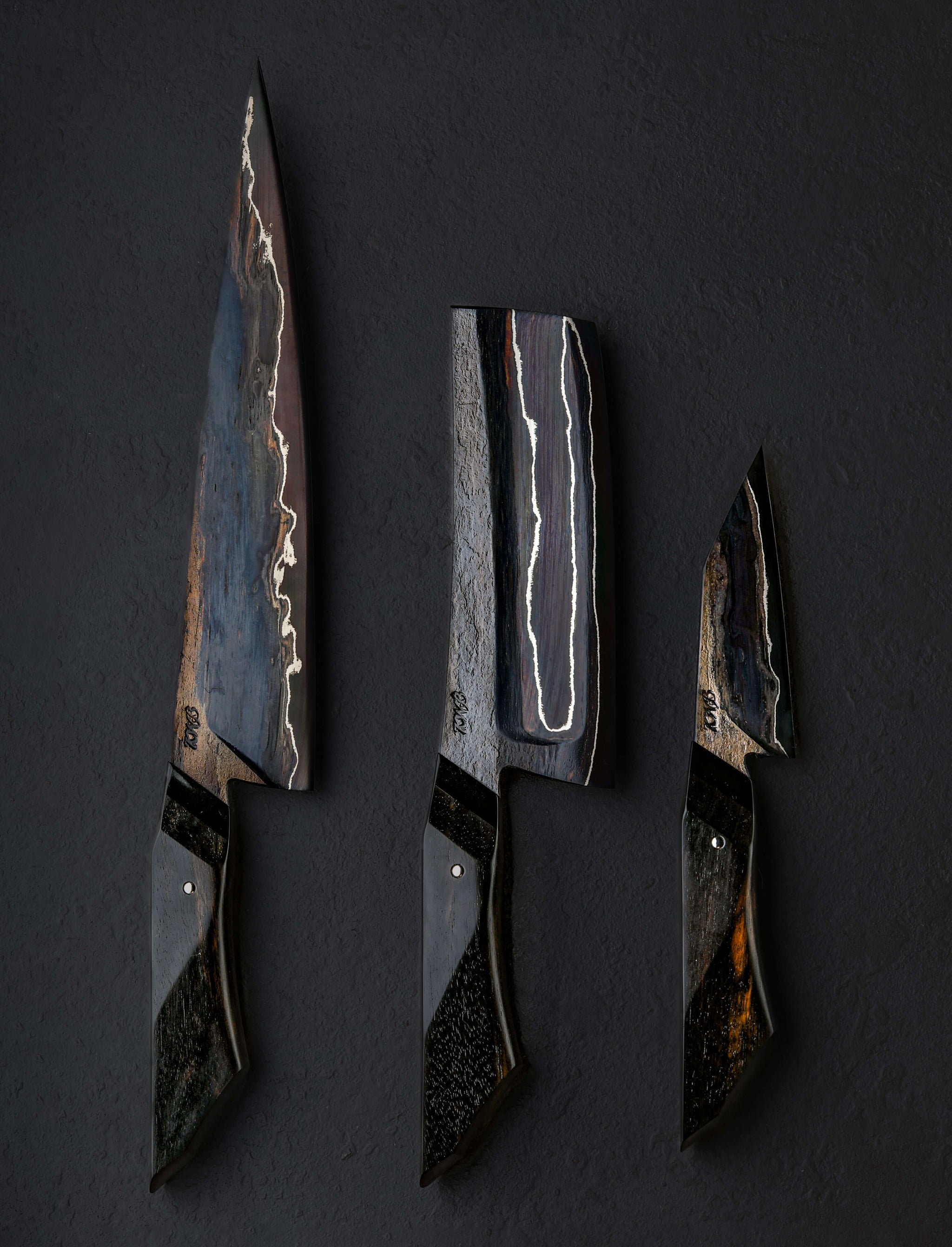 Korben Bloomfield - United Kingdom Knife Sets Ebony Wrought Chef's Set