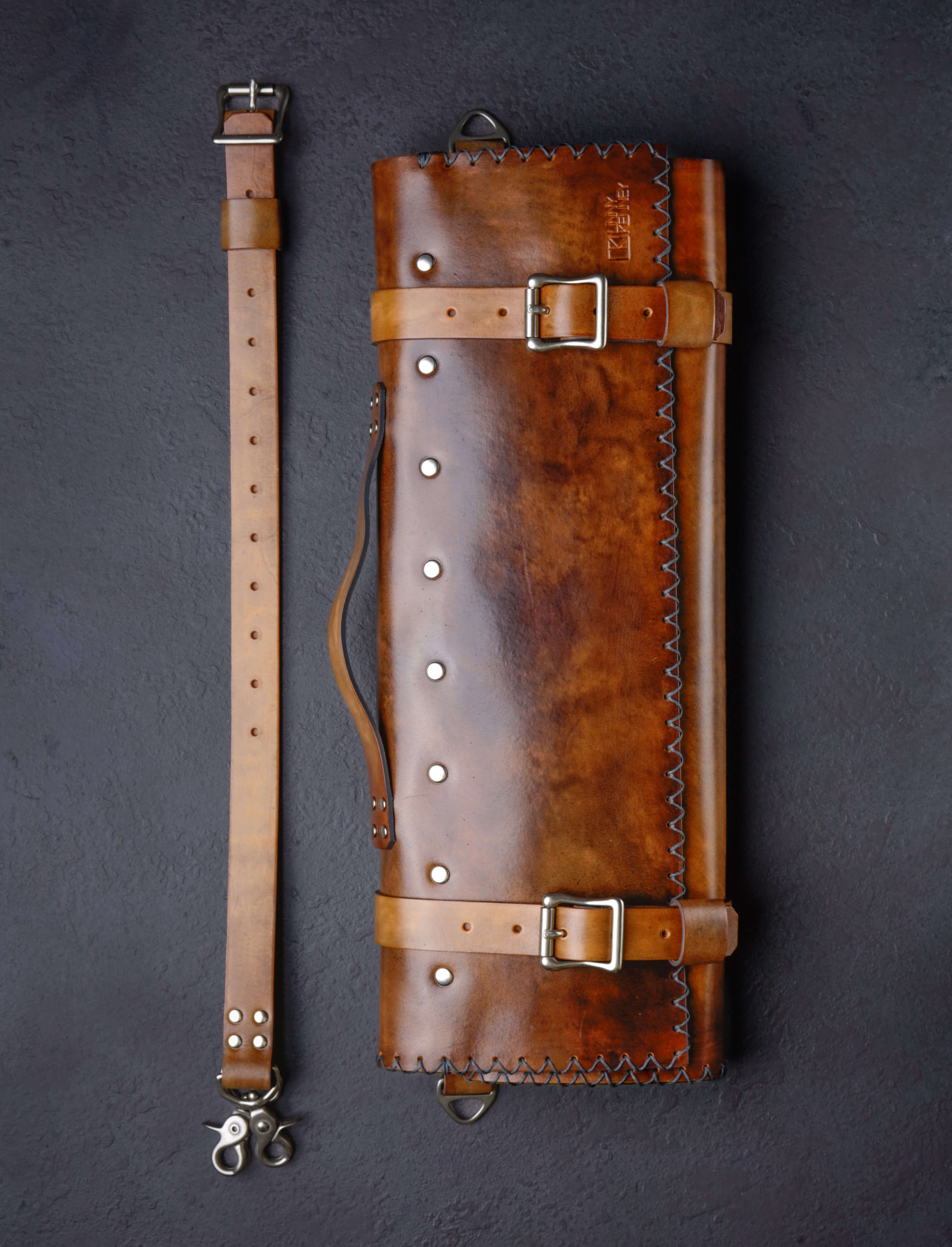 Linny Kenney Old Timber Leather Knife Roll