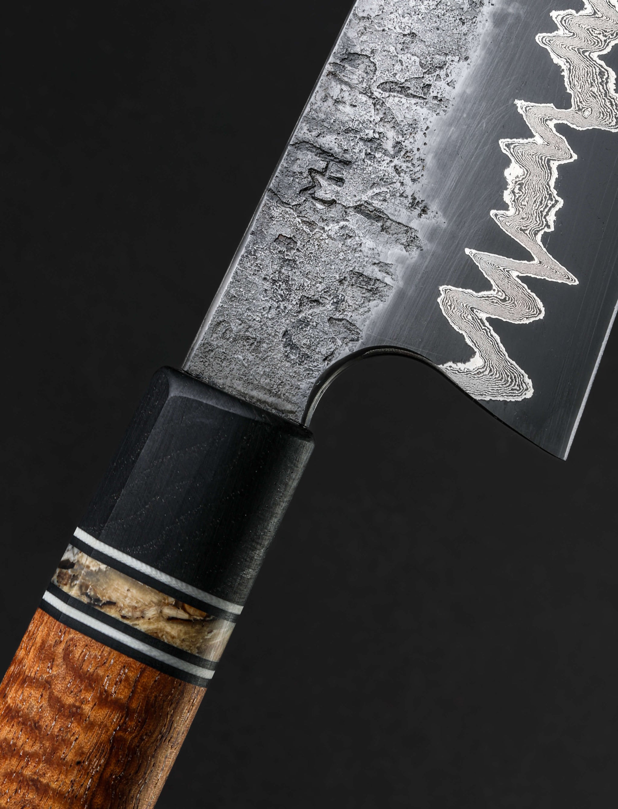 Martin Huber - Austria Afzelia Damascus River Gyuto 220mm