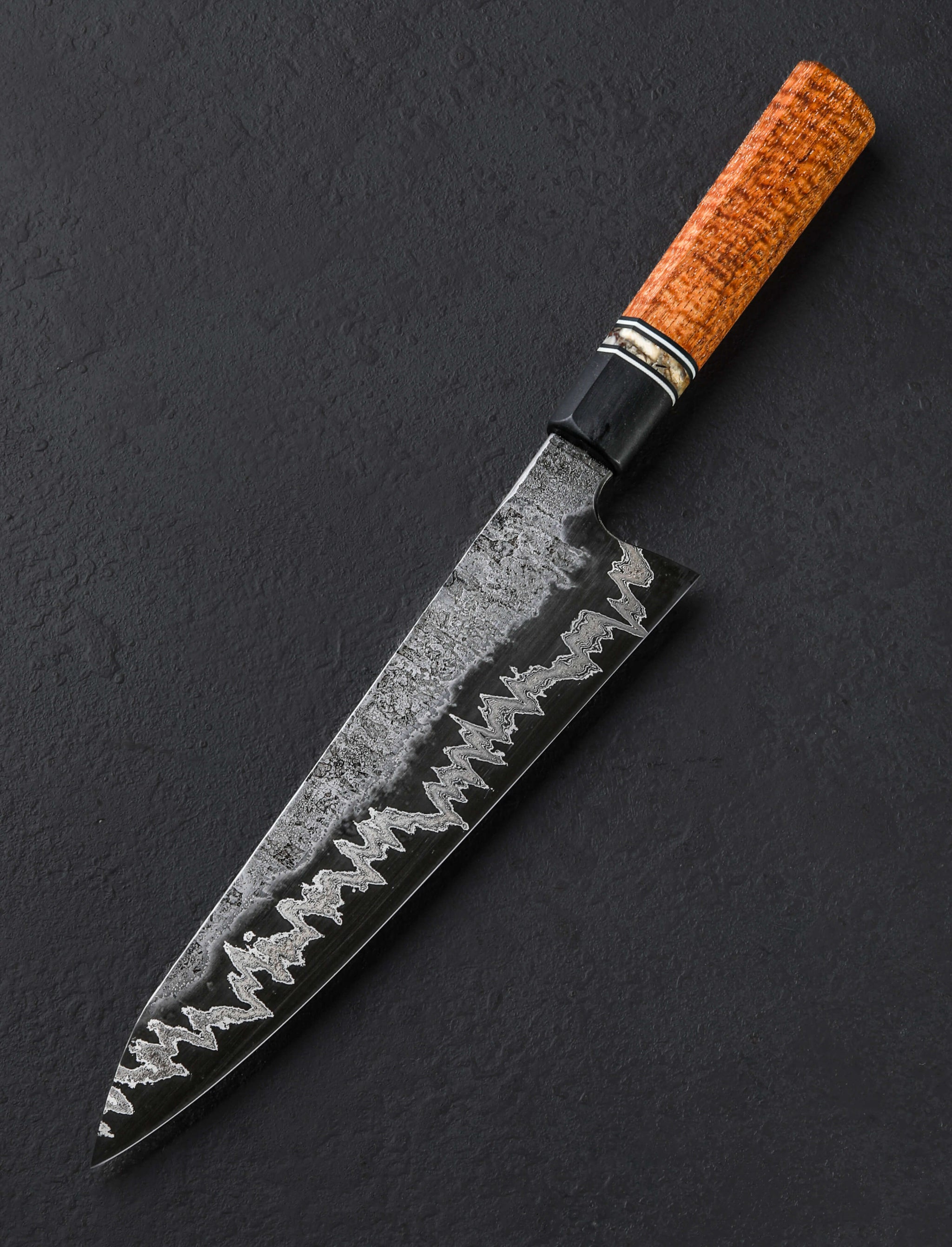 Martin Huber - Austria Afzelia Damascus River Gyuto 220mm