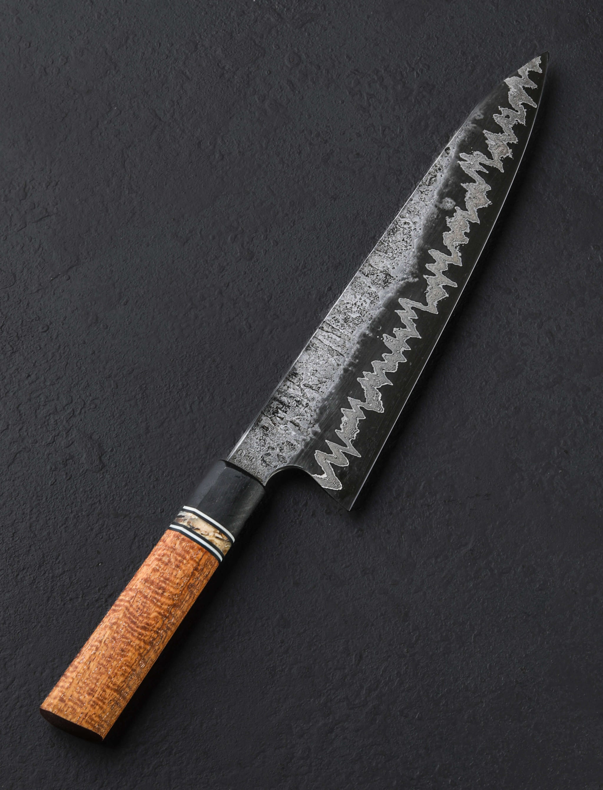 Martin Huber - Austria Afzelia Damascus River Gyuto 220mm