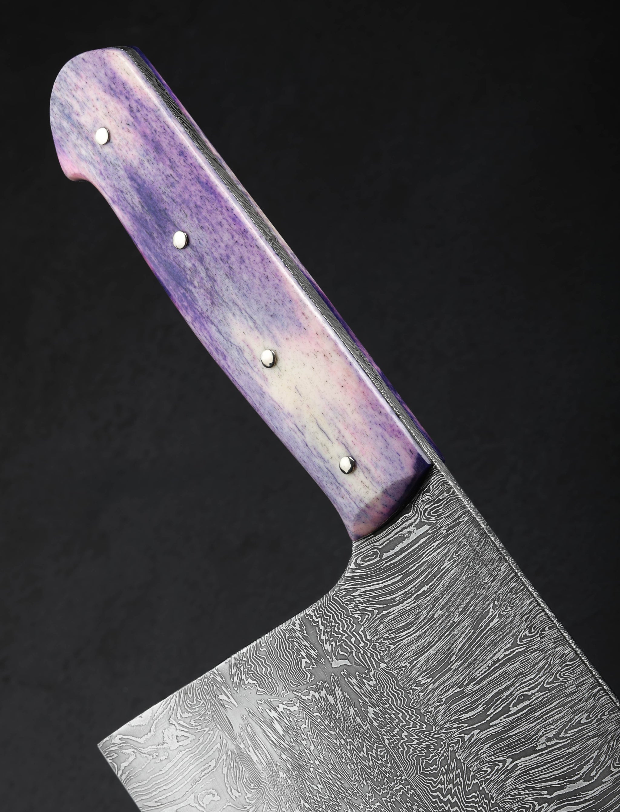 Aaron Wilburn - Idaho Nakiri & Vegetable Cleaver Lavender Giraffe Cleaver 187mm