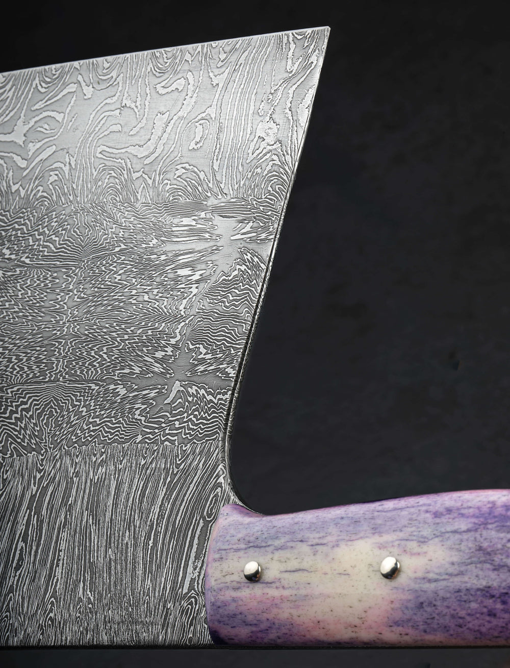Aaron Wilburn - Idaho Nakiri & Vegetable Cleaver Lavender Giraffe Cleaver 187mm