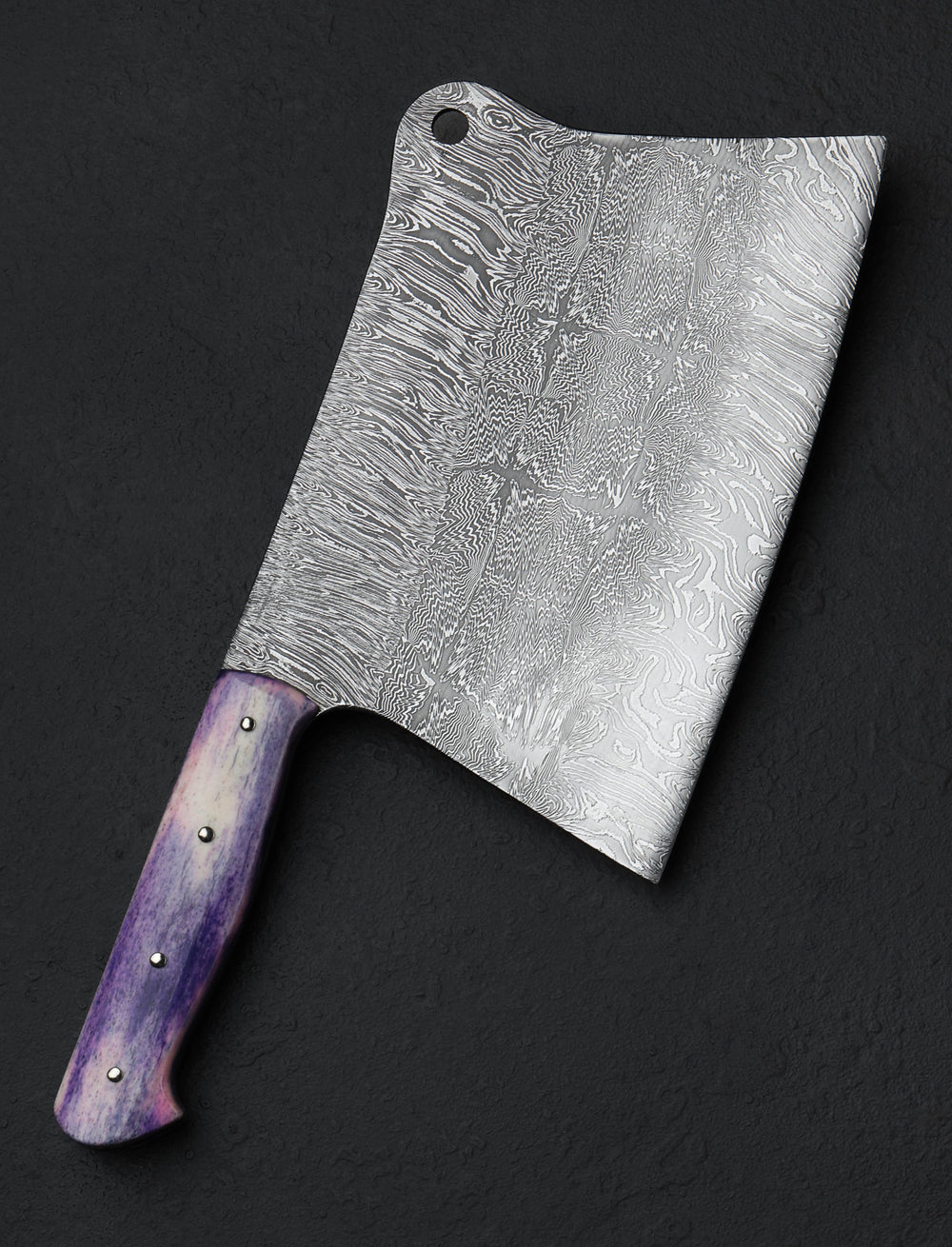 Aaron Wilburn - Idaho Nakiri & Vegetable Cleaver Lavender Giraffe Cleaver 187mm
