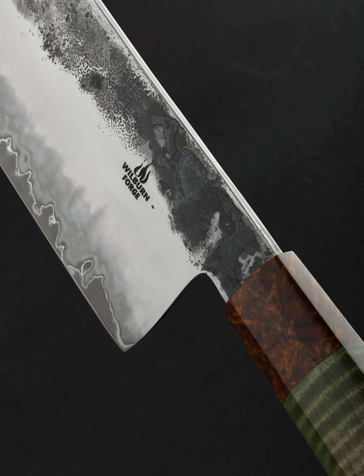 Aaron Wilburn - Idaho Nakiri & Vegetable Cleaver Mountain Mist Nakiri 177mm