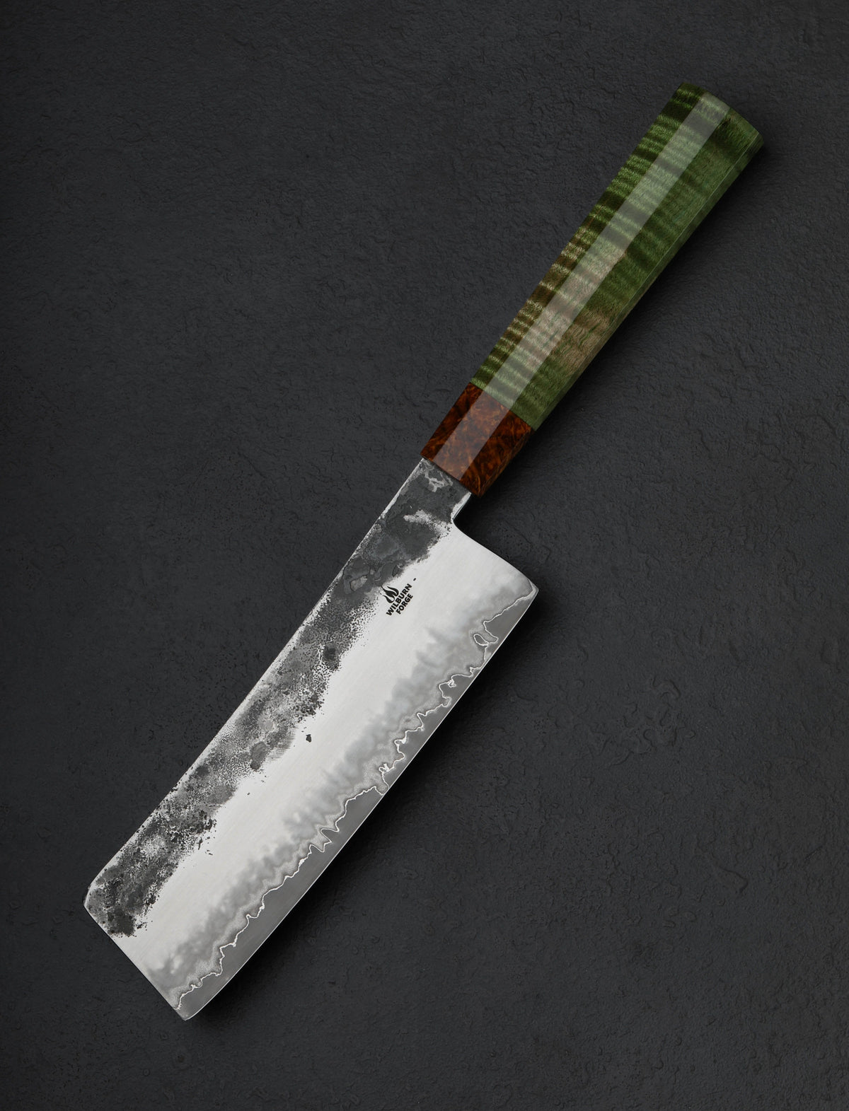 Aaron Wilburn - Idaho Nakiri & Vegetable Cleaver Mountain Mist Nakiri 177mm