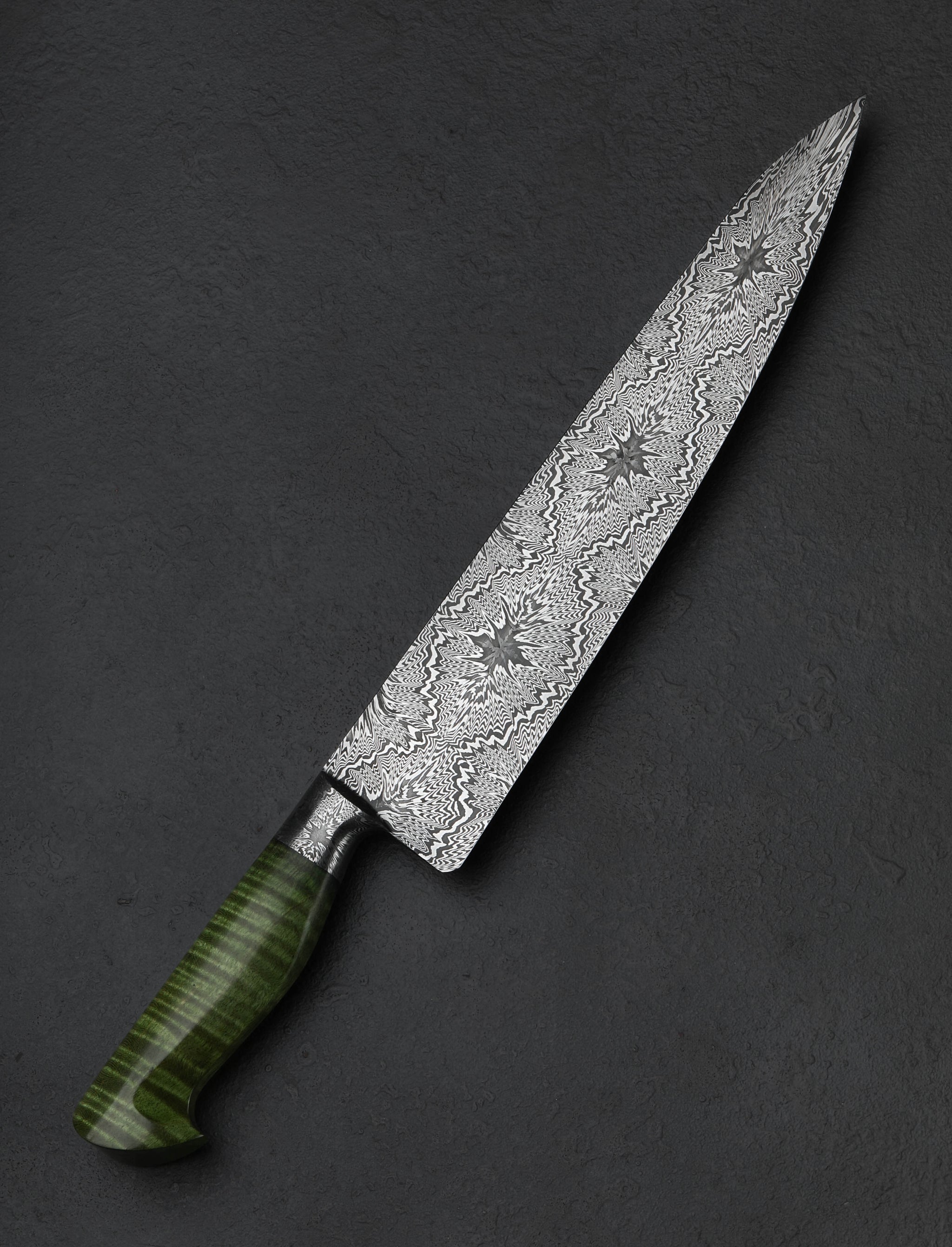 Aaron Wilburn - Idaho Nakiri & Vegetable Cleaver Quasar Damascus Chef 276mm