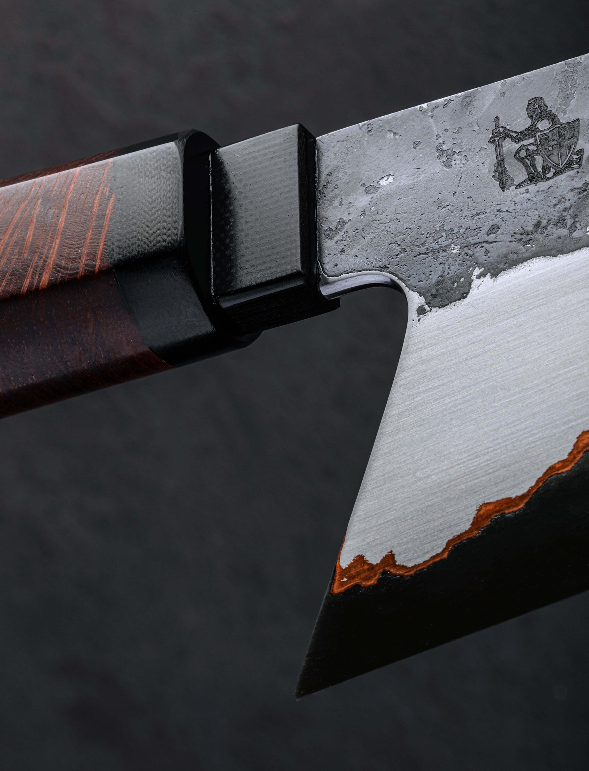 Dmitriy Popov - Australia Nakiri & Vegetable Cleaver Sheoak Copper Nakiri 125mm