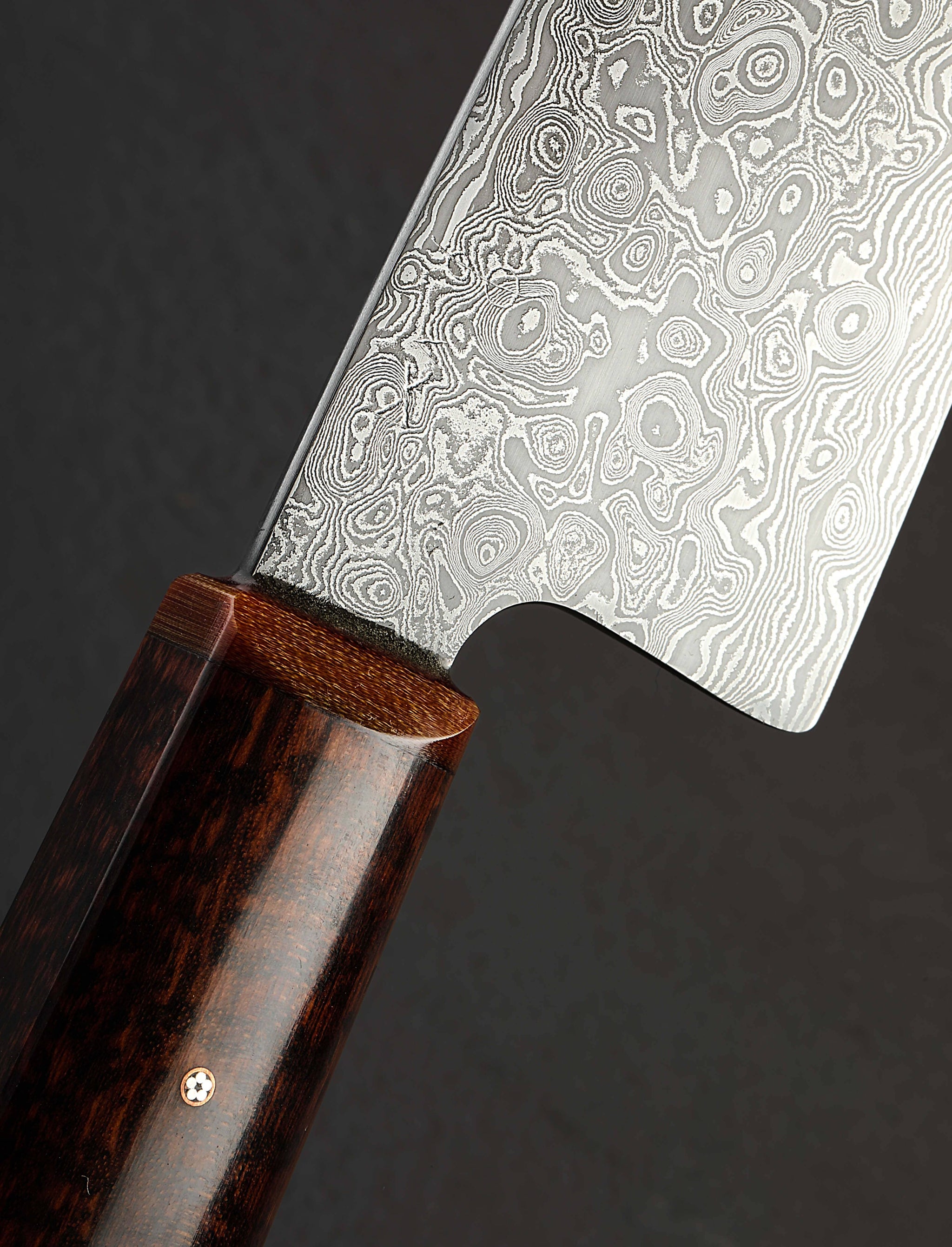 Don Carlos Andrade - California Nakiri & Vegetable Cleaver Snakewood Damascus Cleaver 175mm