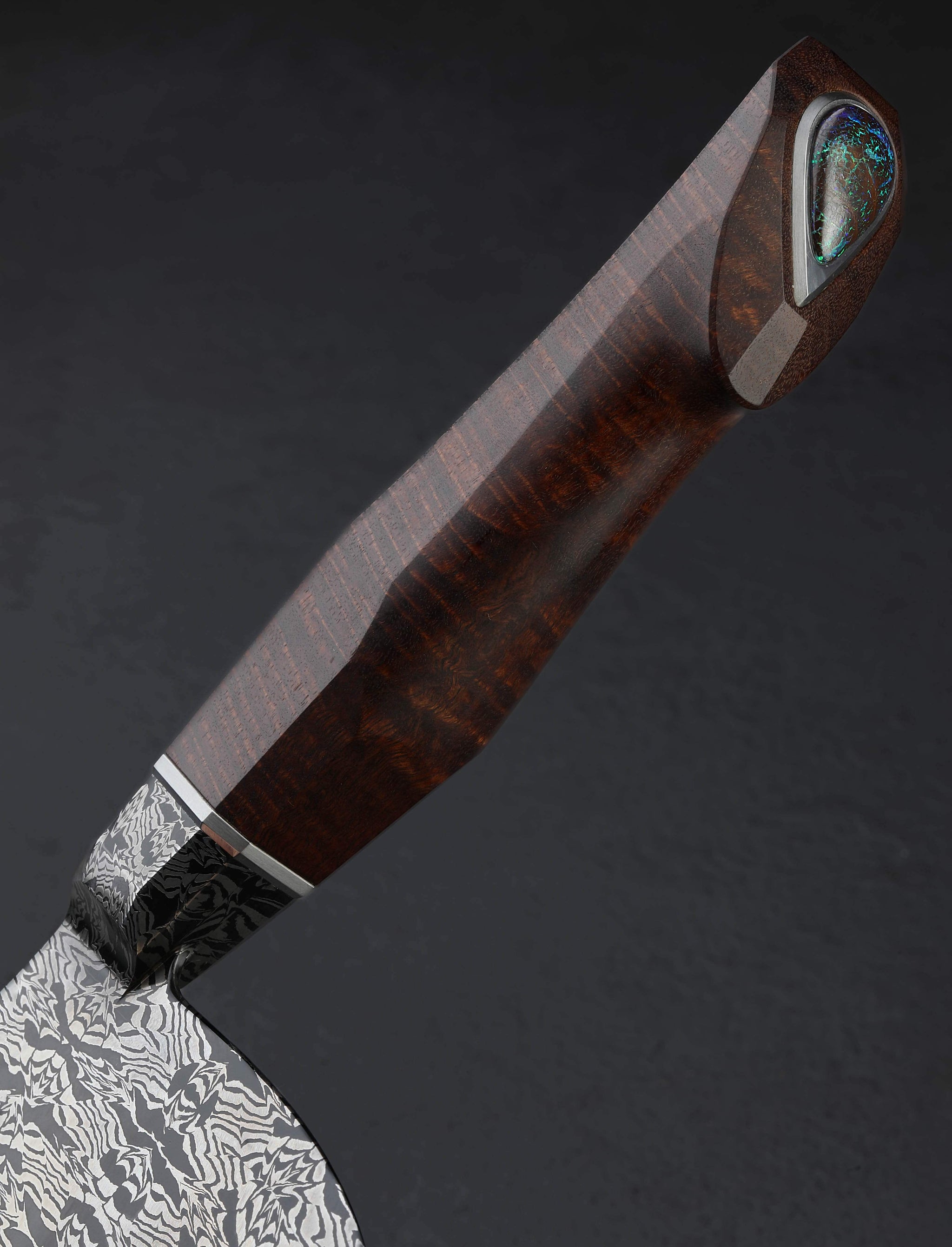 Jason Ellard - Tasmania Nakiri & Vegetable Cleaver Ellard Integral Mosaic Opal Cleaver 186mm