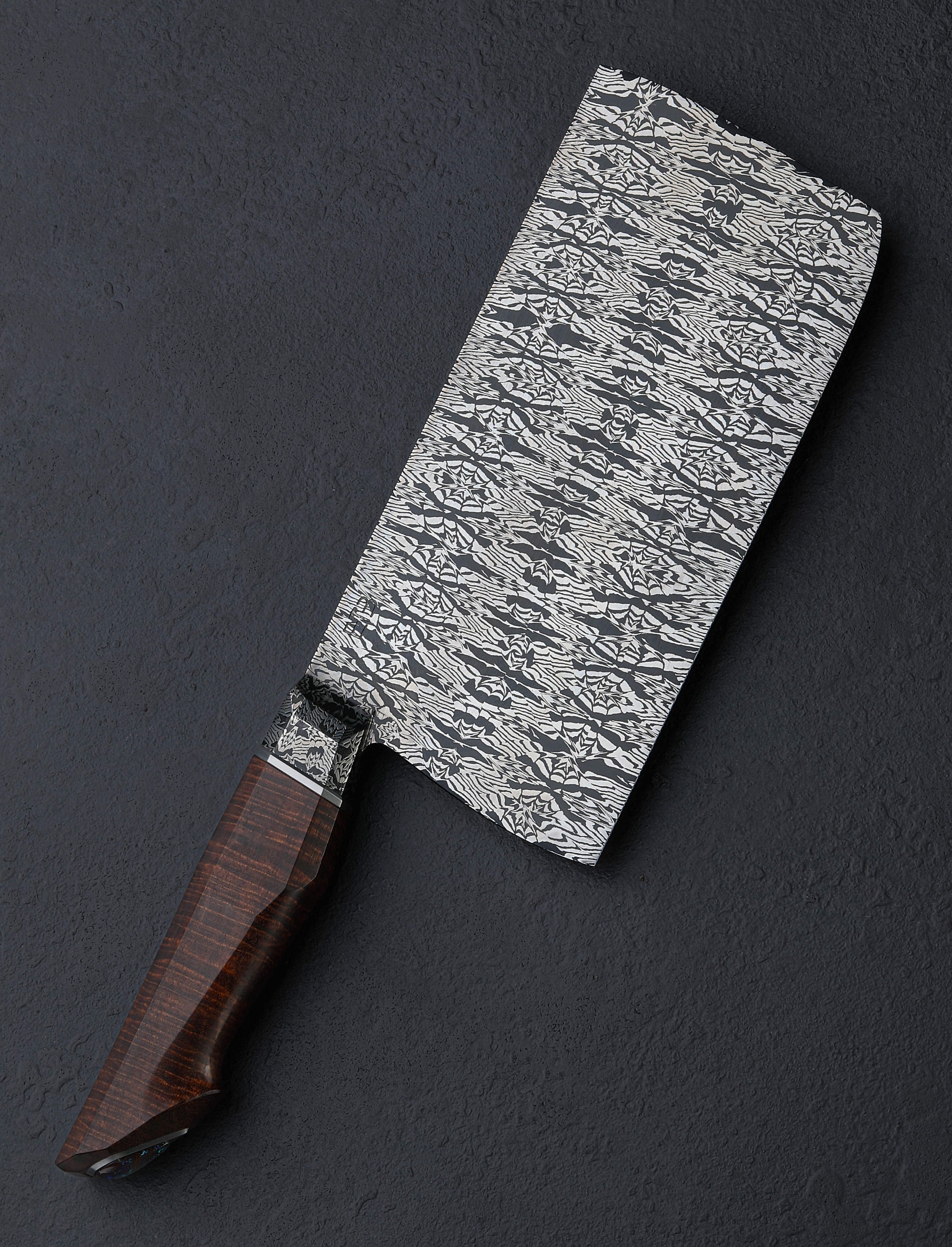 Jason Ellard - Tasmania Nakiri & Vegetable Cleaver Ellard Integral Mosaic Opal Cleaver 186mm