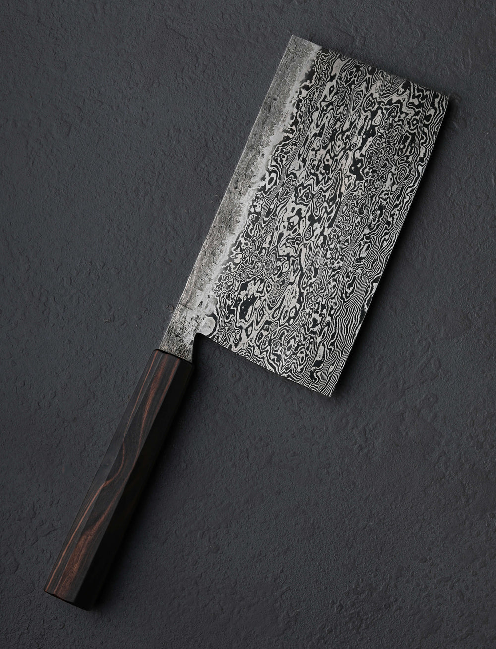 Jayden Simisky - Colorado Nakiri & Vegetable Cleaver Striped Ebony Compound Cleaver 177mm