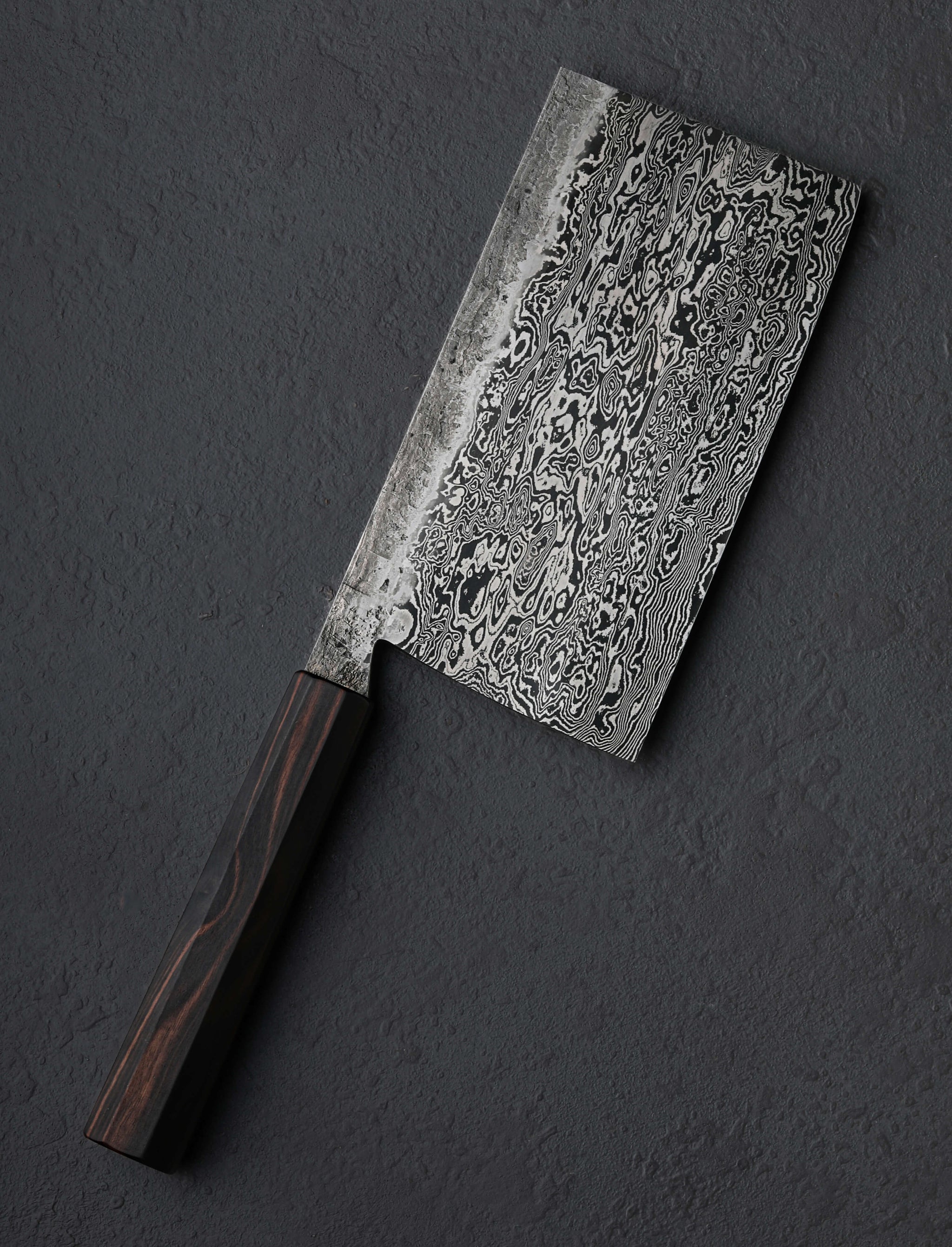Jayden Simisky - Colorado Nakiri & Vegetable Cleaver Striped Ebony Compound Cleaver 177mm