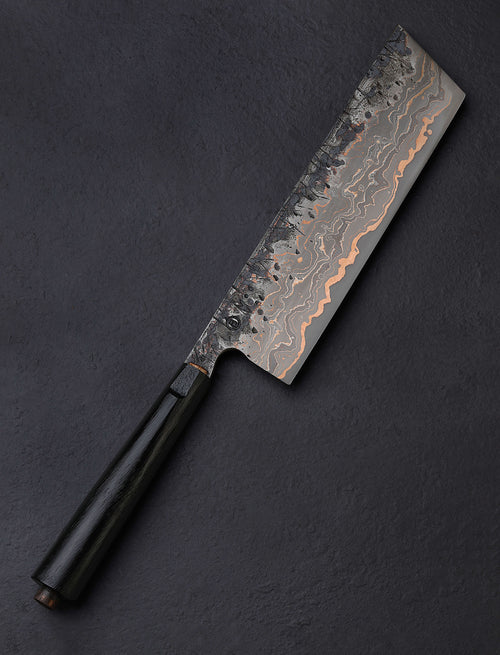 Jerarmie 'Jezz' Heywood - Australia Nakiri & Vegetable Cleaver Cu-Wrought Copper Nakiri 207mm