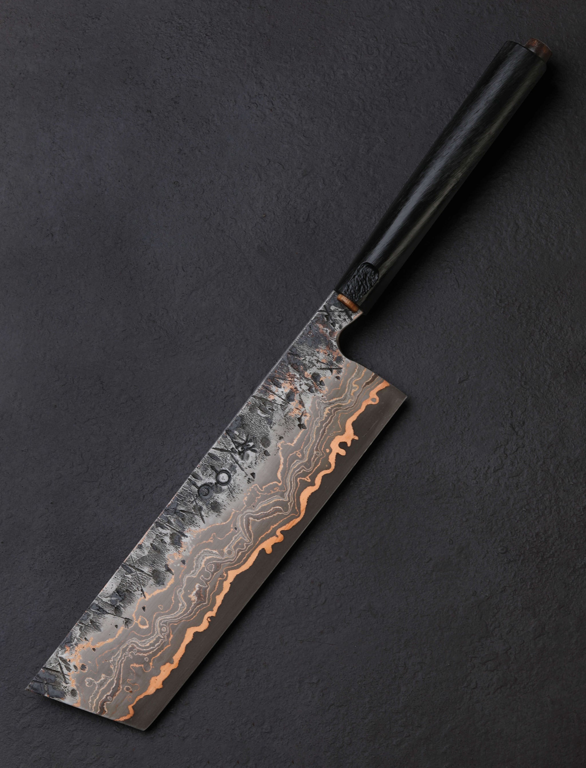 Jerarmie 'Jezz' Heywood - Australia Nakiri & Vegetable Cleaver Cu-Wrought Copper Nakiri 207mm