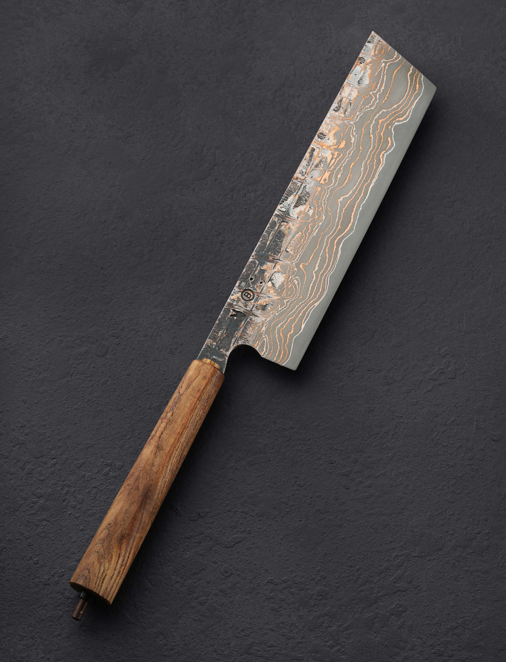 Jerarmie 'Jezz' Heywood - Australia Nakiri & Vegetable Cleaver Heywood Copper Damascus Nakiri 215mm