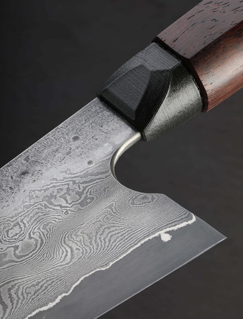 Jerarmie 'Jezz' Heywood - Australia Nakiri & Vegetable Cleaver Rosewood Wootz Gyuto 225mm