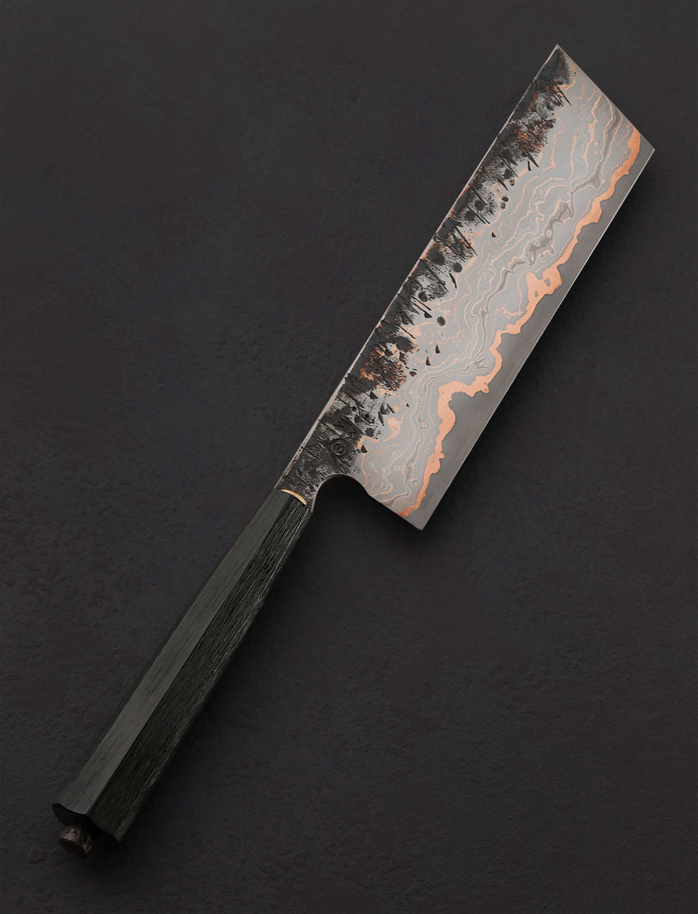 Jerarmie 'Jezz' Heywood - Australia Nakiri & Vegetable Cleaver Wrought Copper Nakiri 202mm