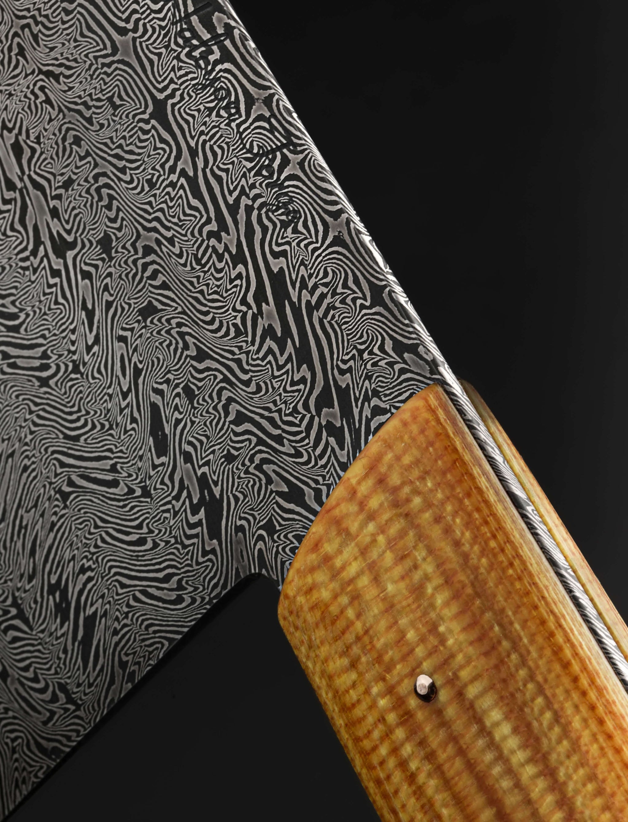 Joe Schrum - Missouri Nakiri & Vegetable Cleaver 9-Bar Twist Cleaver 198mm