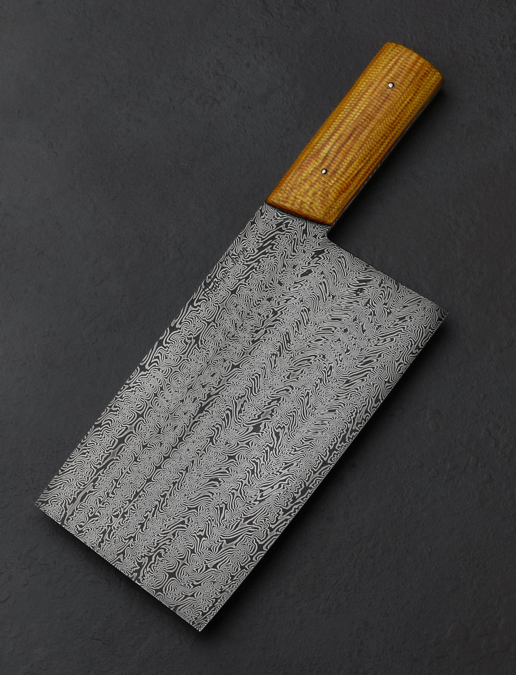 Joe Schrum - Missouri Nakiri & Vegetable Cleaver 9-Bar Twist Cleaver 198mm