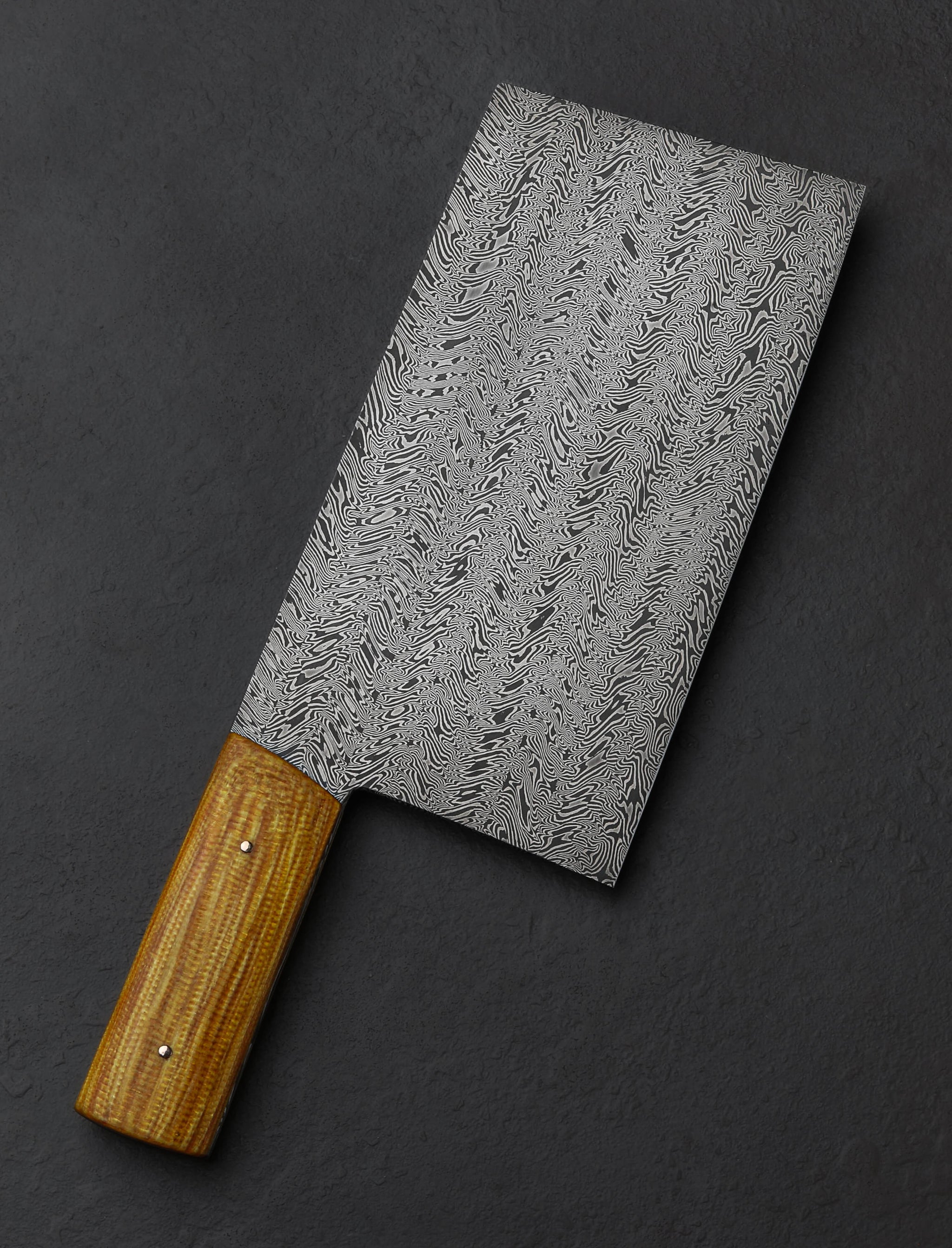 Joe Schrum - Missouri Nakiri & Vegetable Cleaver 9-Bar Twist Cleaver 198mm