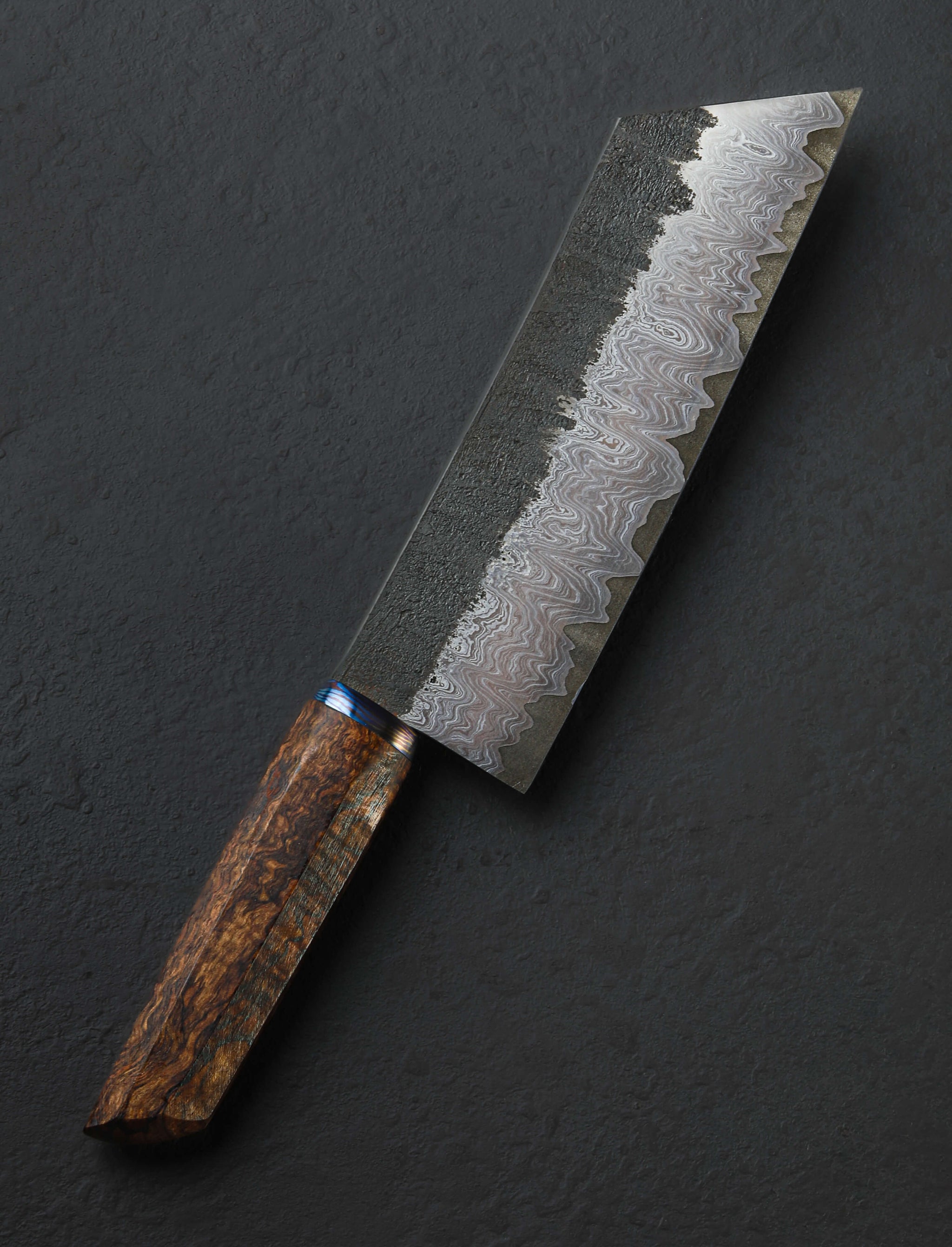 Joshua Prince - Rhode Island Nakiri & Vegetable Cleaver Mango Timascus Bunka 192mm
