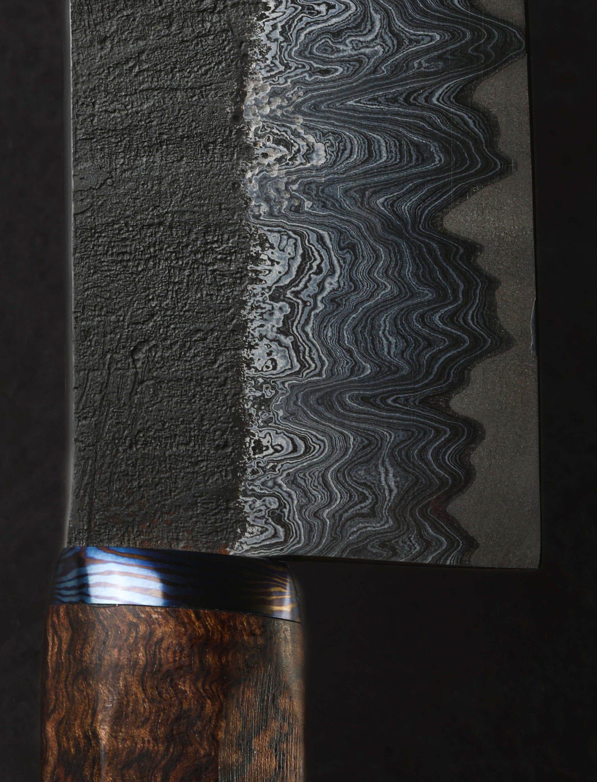 Joshua Prince - Rhode Island Nakiri & Vegetable Cleaver Mango Timascus Bunka 192mm