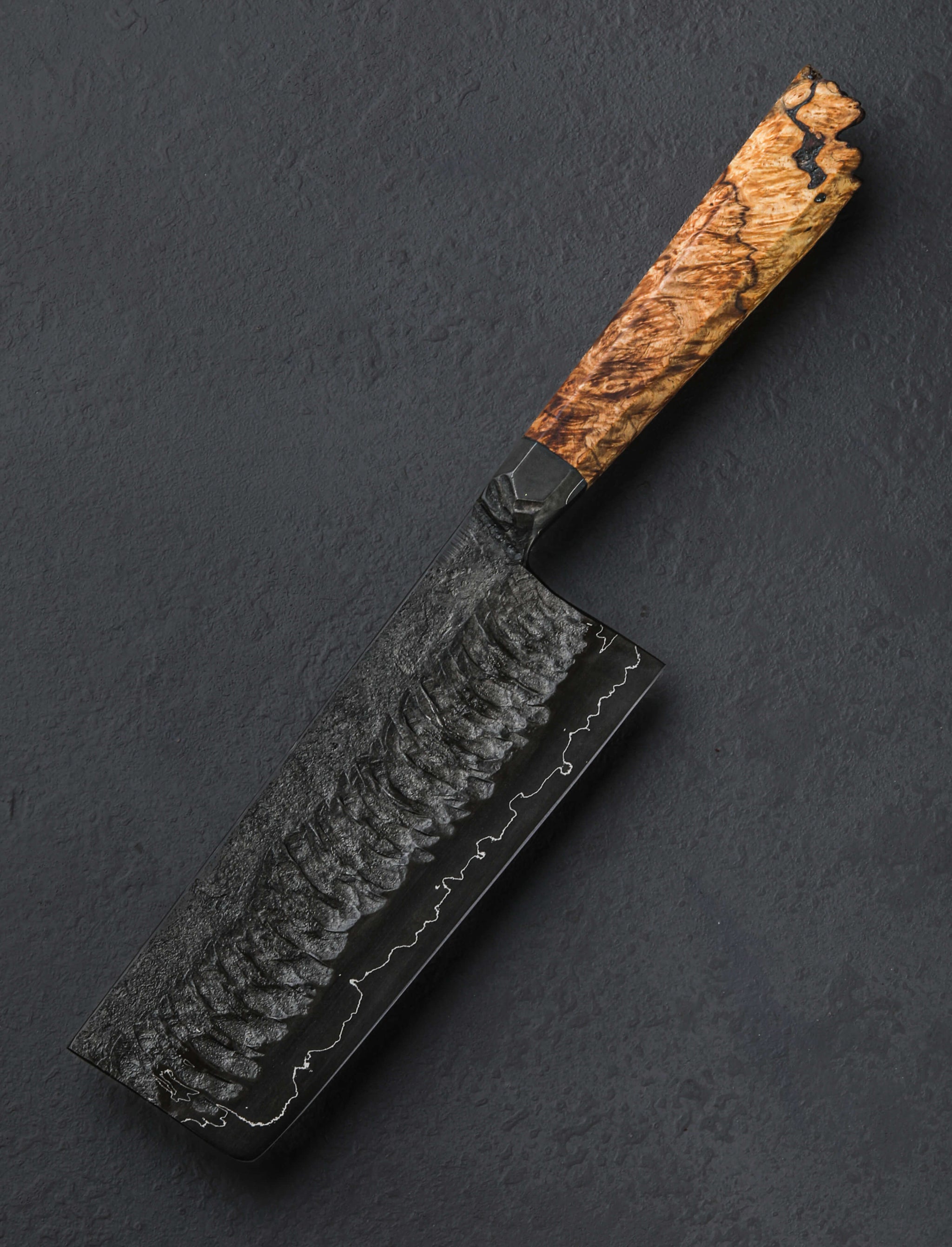 Leszek Sikon - England Nakiri & Vegetable Cleaver Wave-Forged Compound Nakiri 170mm