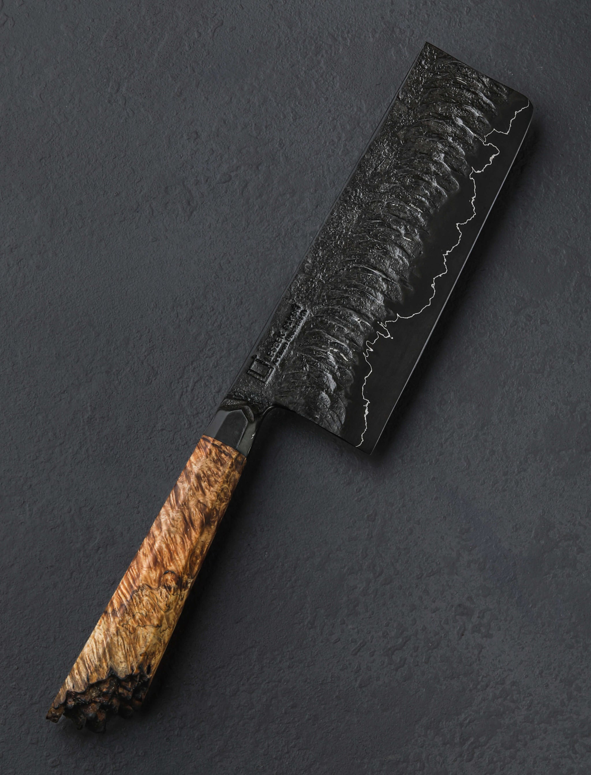 Leszek Sikon - England Nakiri & Vegetable Cleaver Wave-Forged Compound Nakiri 170mm