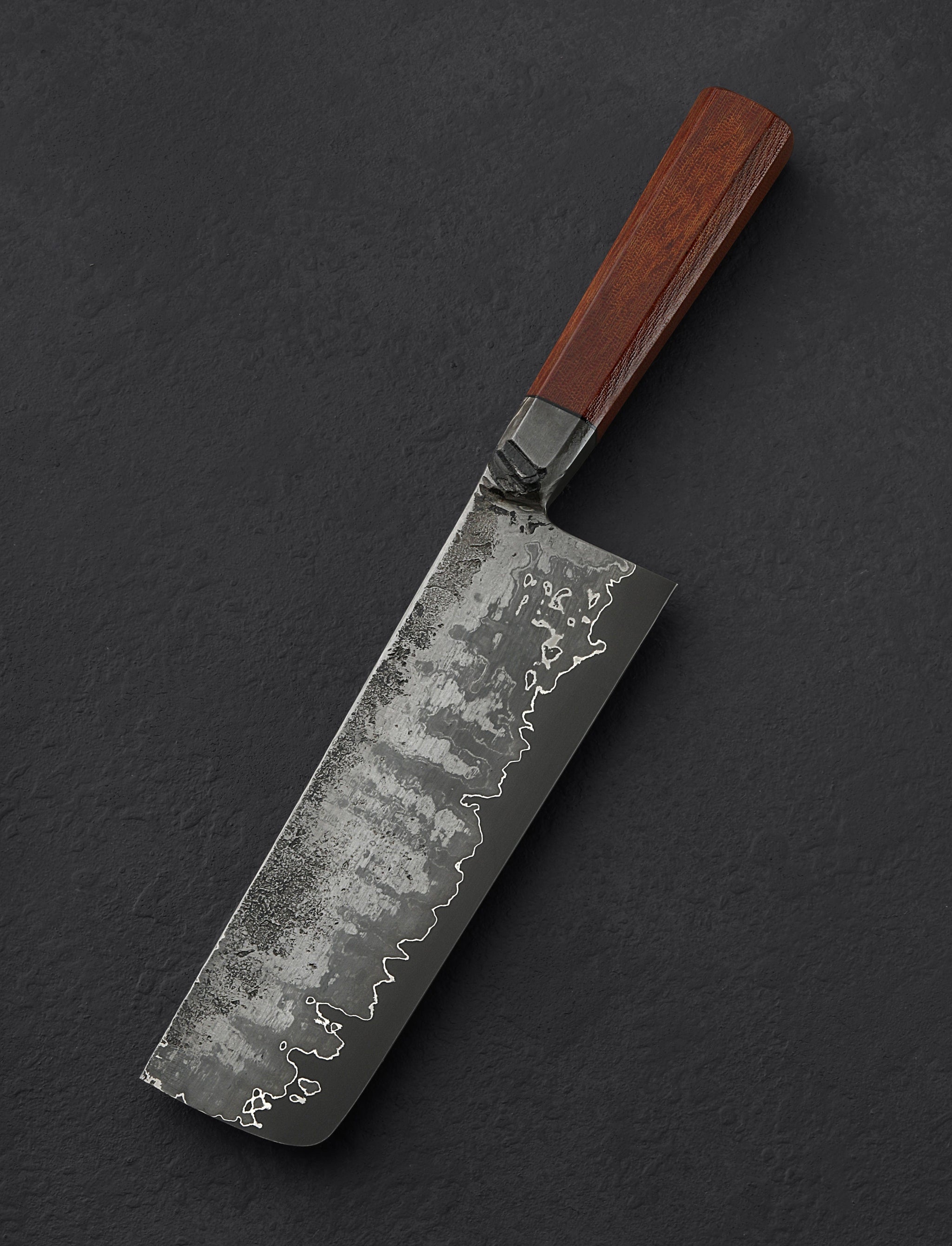 Leszek Sikon - England Nakiri & Vegetable Cleaver Wrought Ash Nakiri 183mm