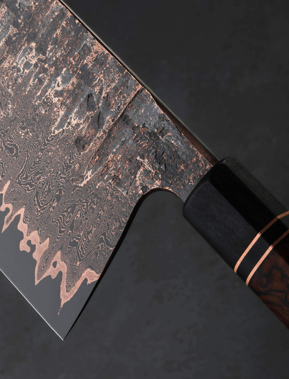 Martin Huber - Austria Nakiri & Vegetable Cleaver Copper Specter Cleaver 187mm