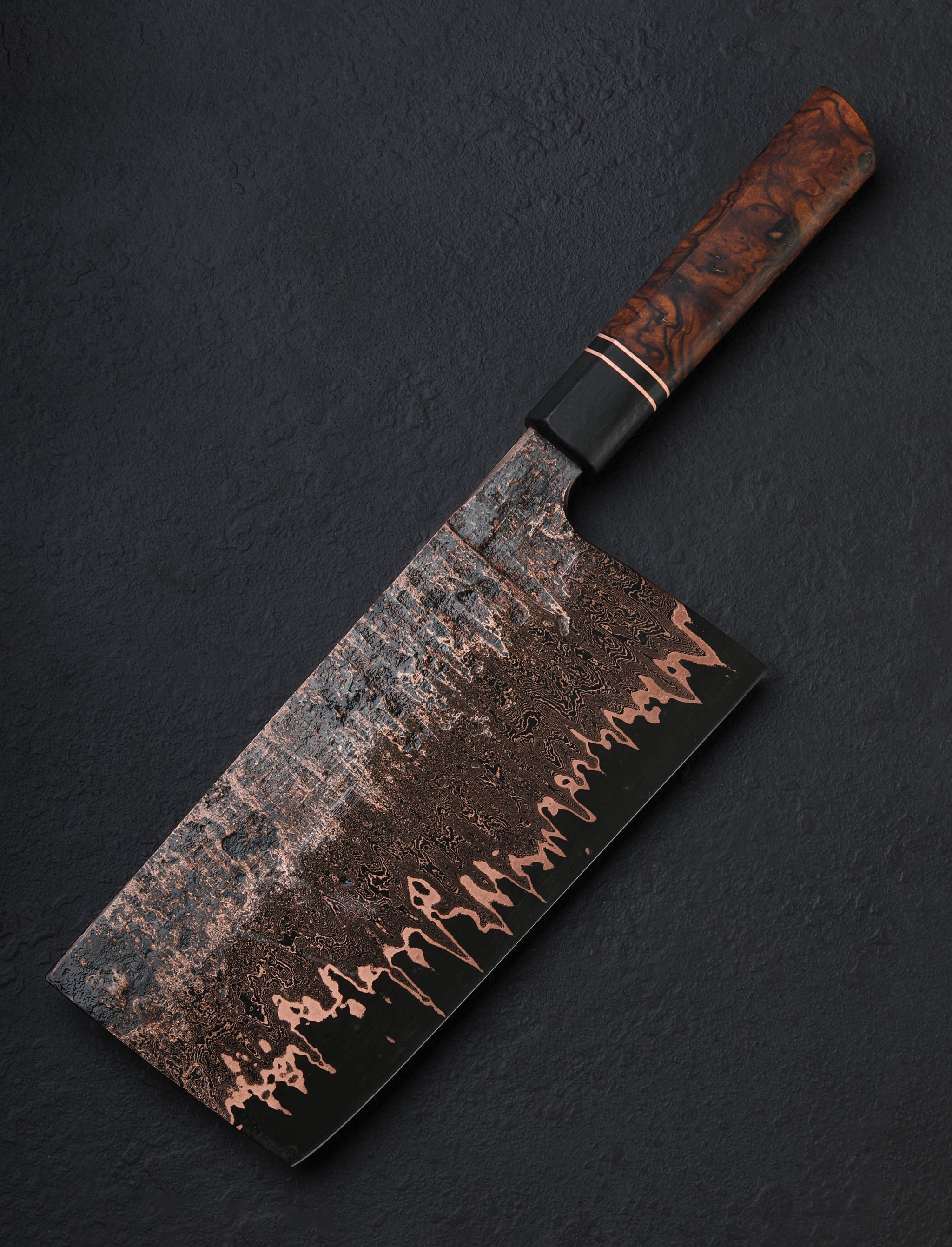 Martin Huber - Austria Nakiri & Vegetable Cleaver Copper Specter Cleaver 187mm