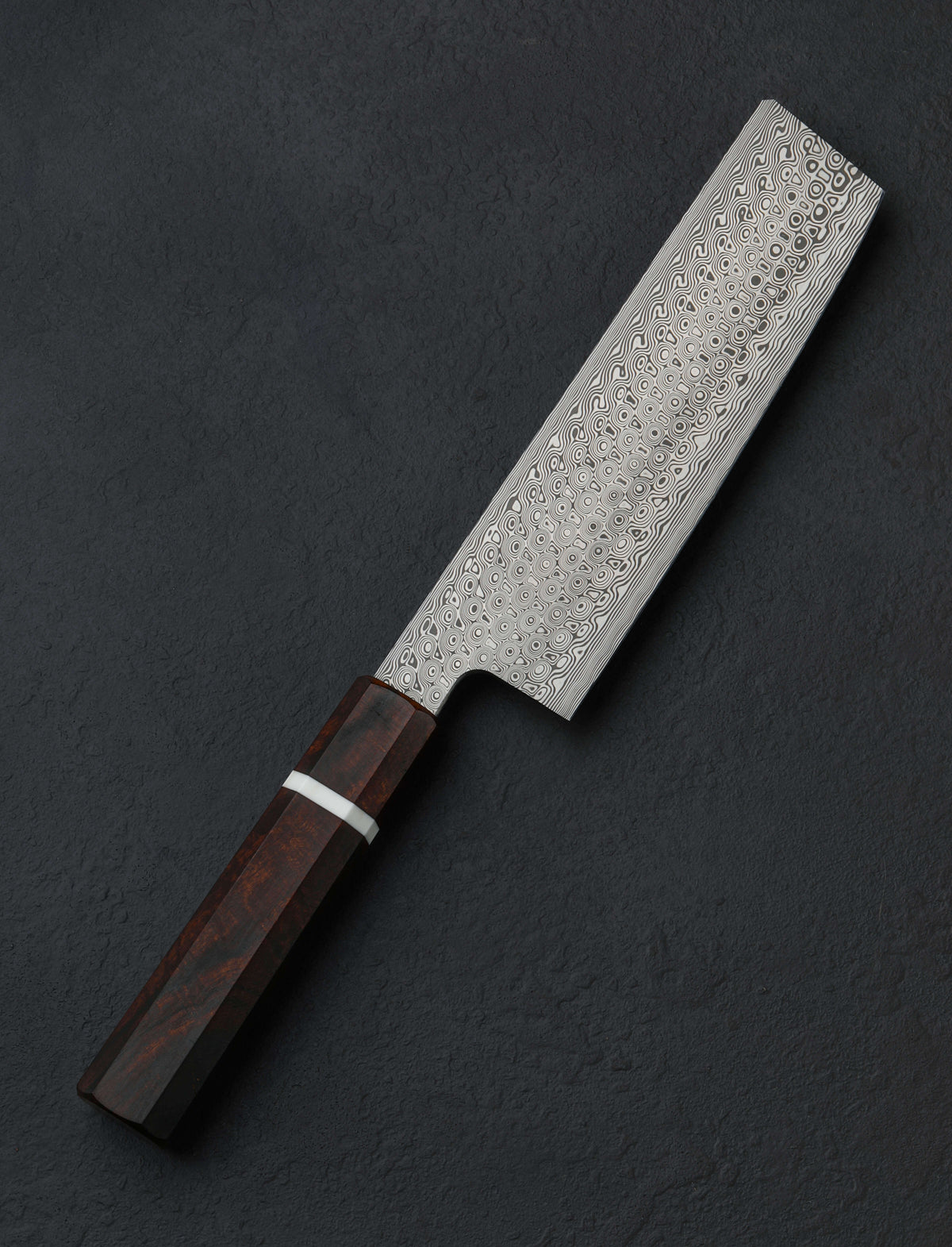Monolith Knives - Virginia Nakiri & Vegetable Cleaver Ironwood Raindrop Nakiri 168mm