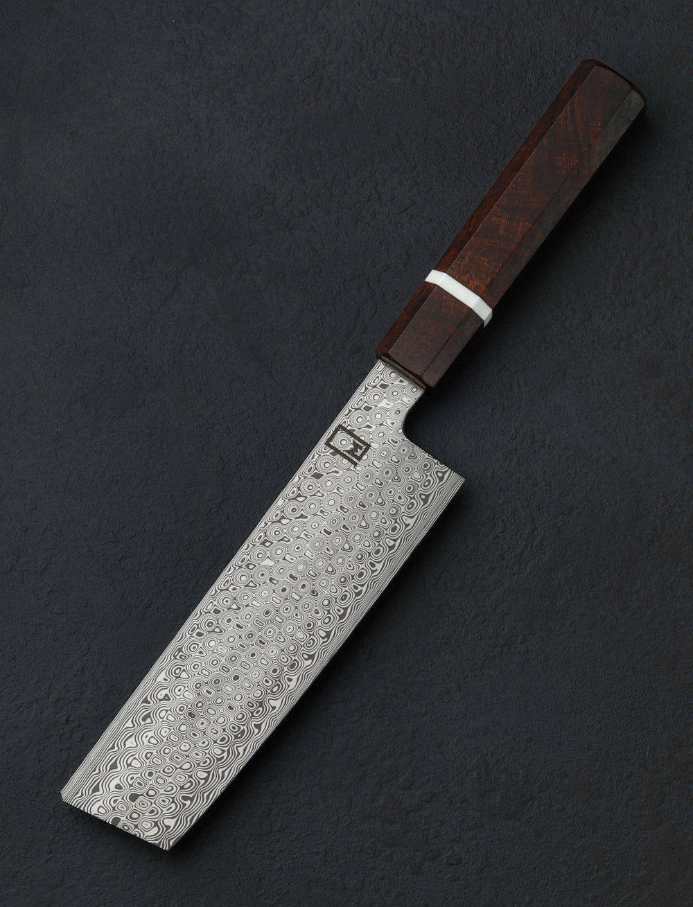 Monolith Knives - Virginia Nakiri & Vegetable Cleaver Ironwood Raindrop Nakiri 168mm