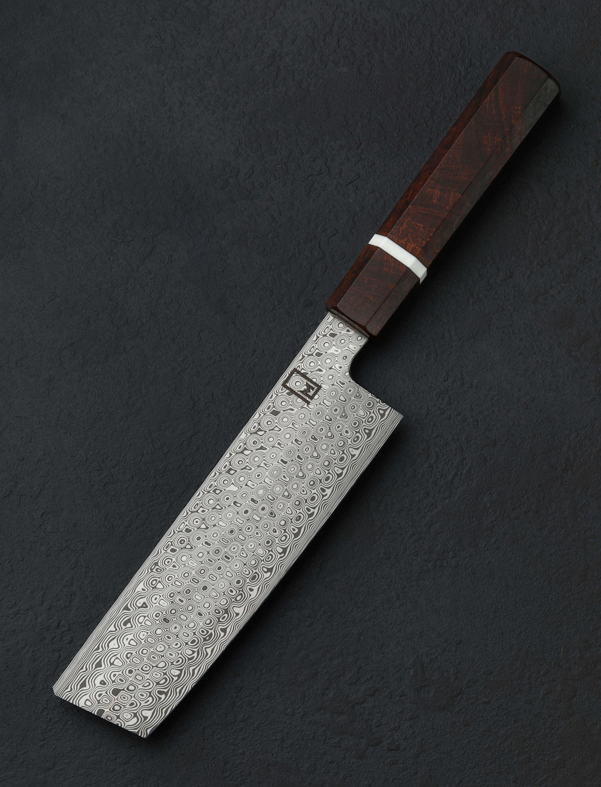 Monolith Knives - Virginia Nakiri & Vegetable Cleaver Ironwood Raindrop Nakiri 168mm