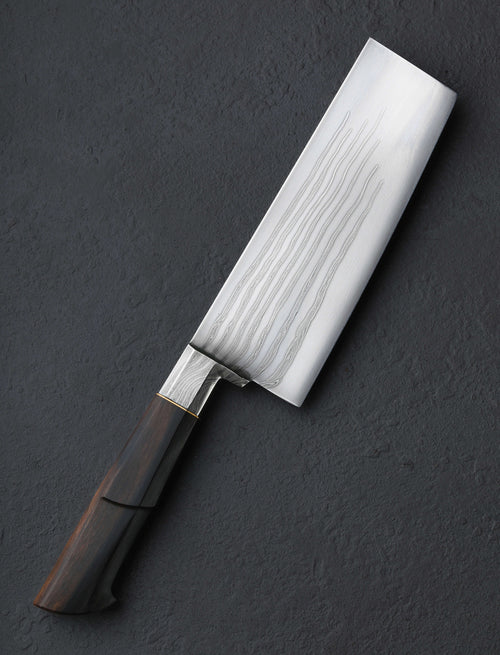 Nick Anderson - California Nakiri & Vegetable Cleaver Ebony Nautilus Nakiri 165mm