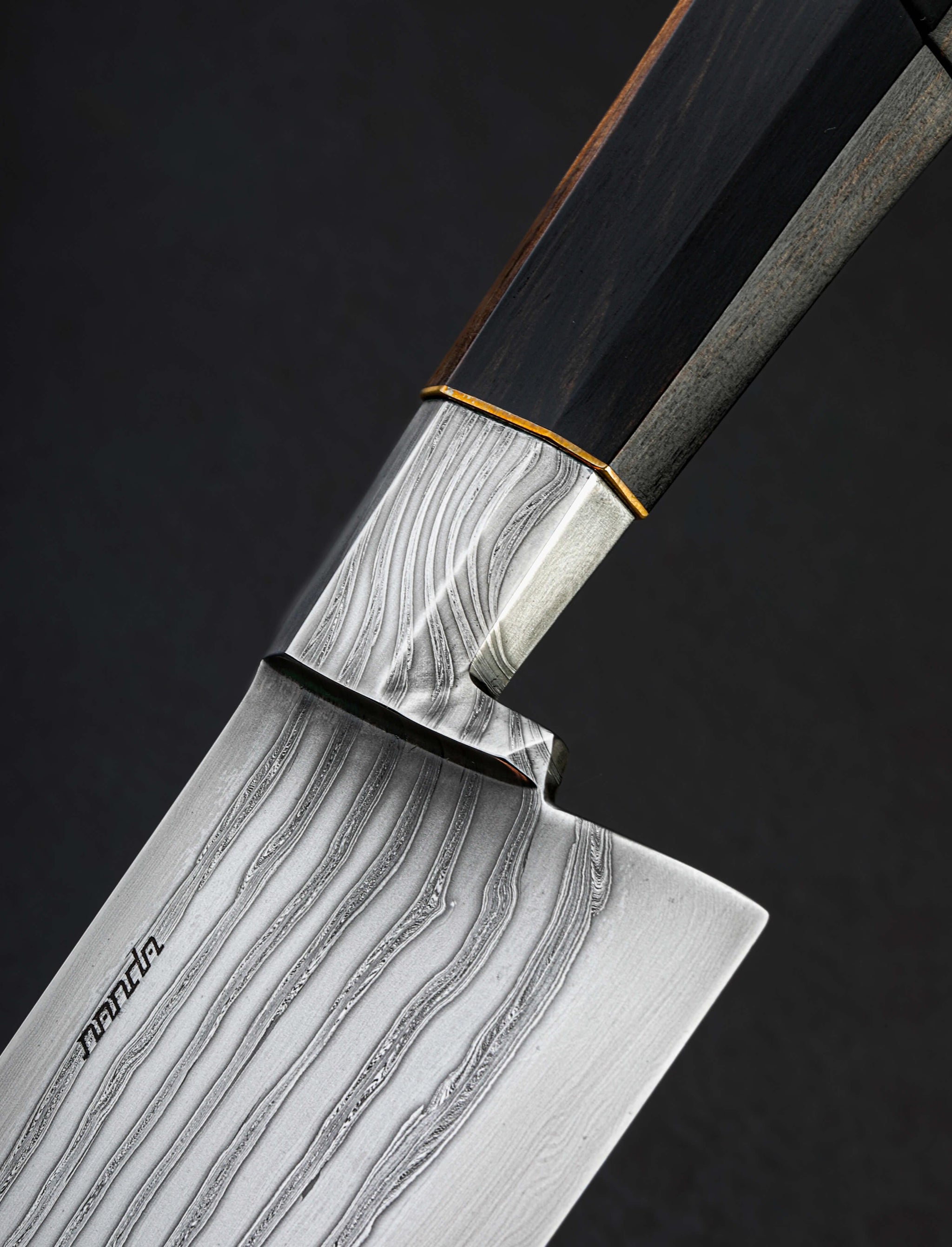 Nick Anderson - California Nakiri & Vegetable Cleaver Ebony Nautilus Nakiri 165mm