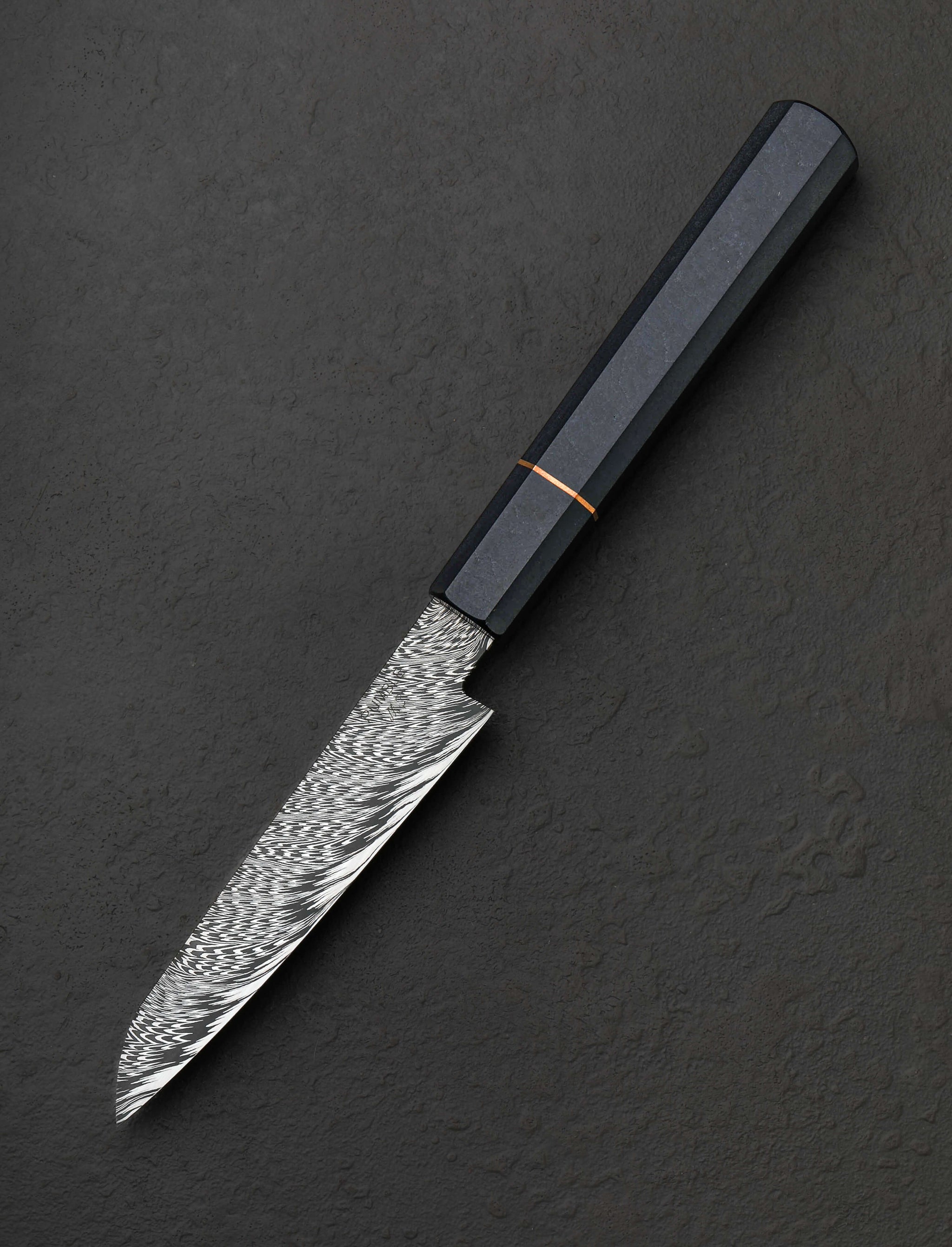 Jackson Rumble - Australia Paring & Peeling Half Feather Damascus Parer 110mm