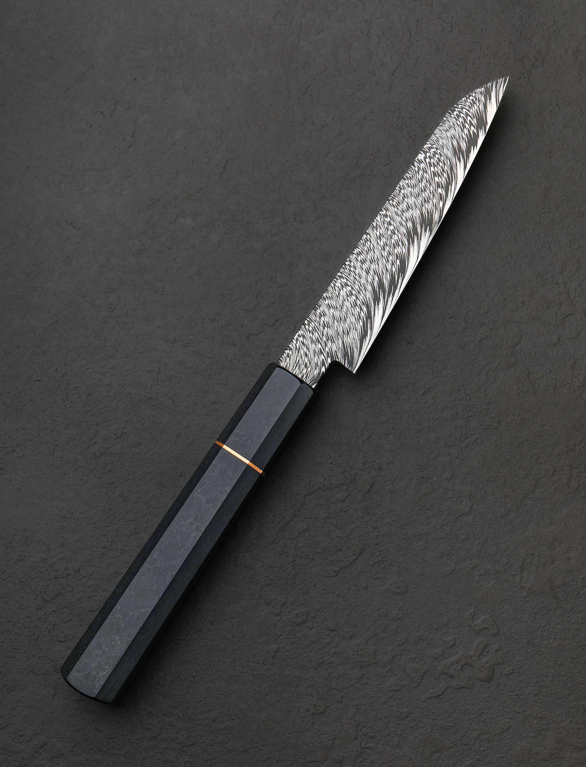 Jackson Rumble - Australia Paring & Peeling Half Feather Damascus Parer 110mm