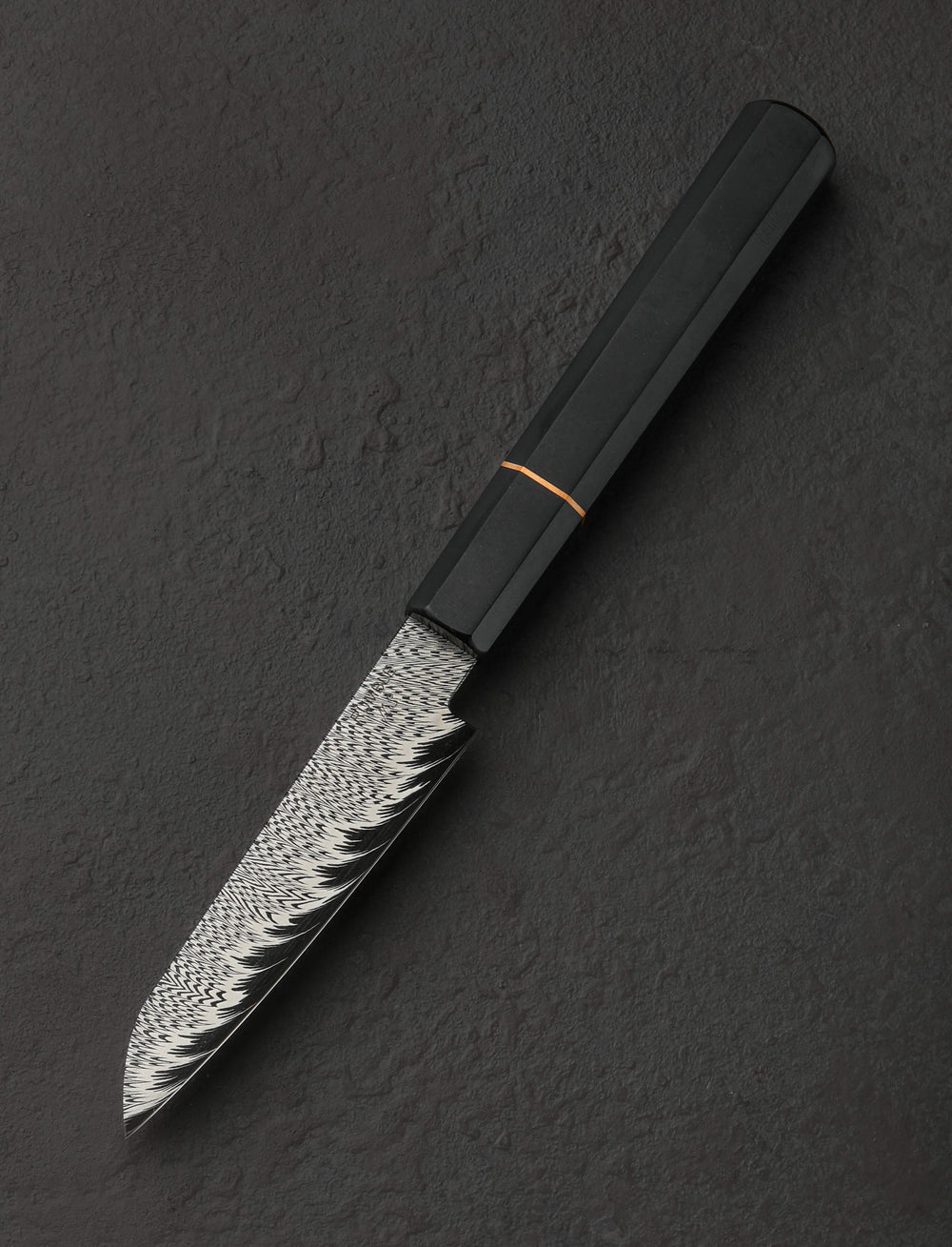 Jackson Rumble - Australia Paring & Peeling Half Feather Damascus Parer 98mm